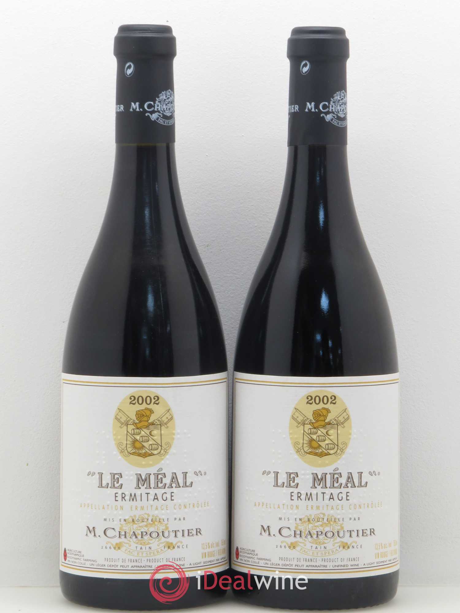 Hermitage Ermitage Le Méal Chapoutier 2002 - Lot de 2 bouteilles - 0