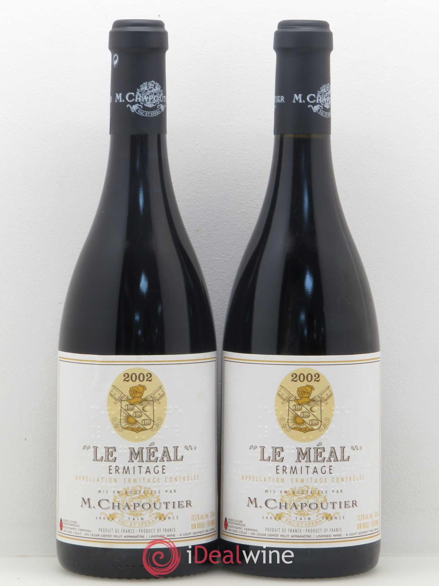 Hermitage Ermitage Le Méal Chapoutier 2002 - Lot de 2 bouteilles - 0
