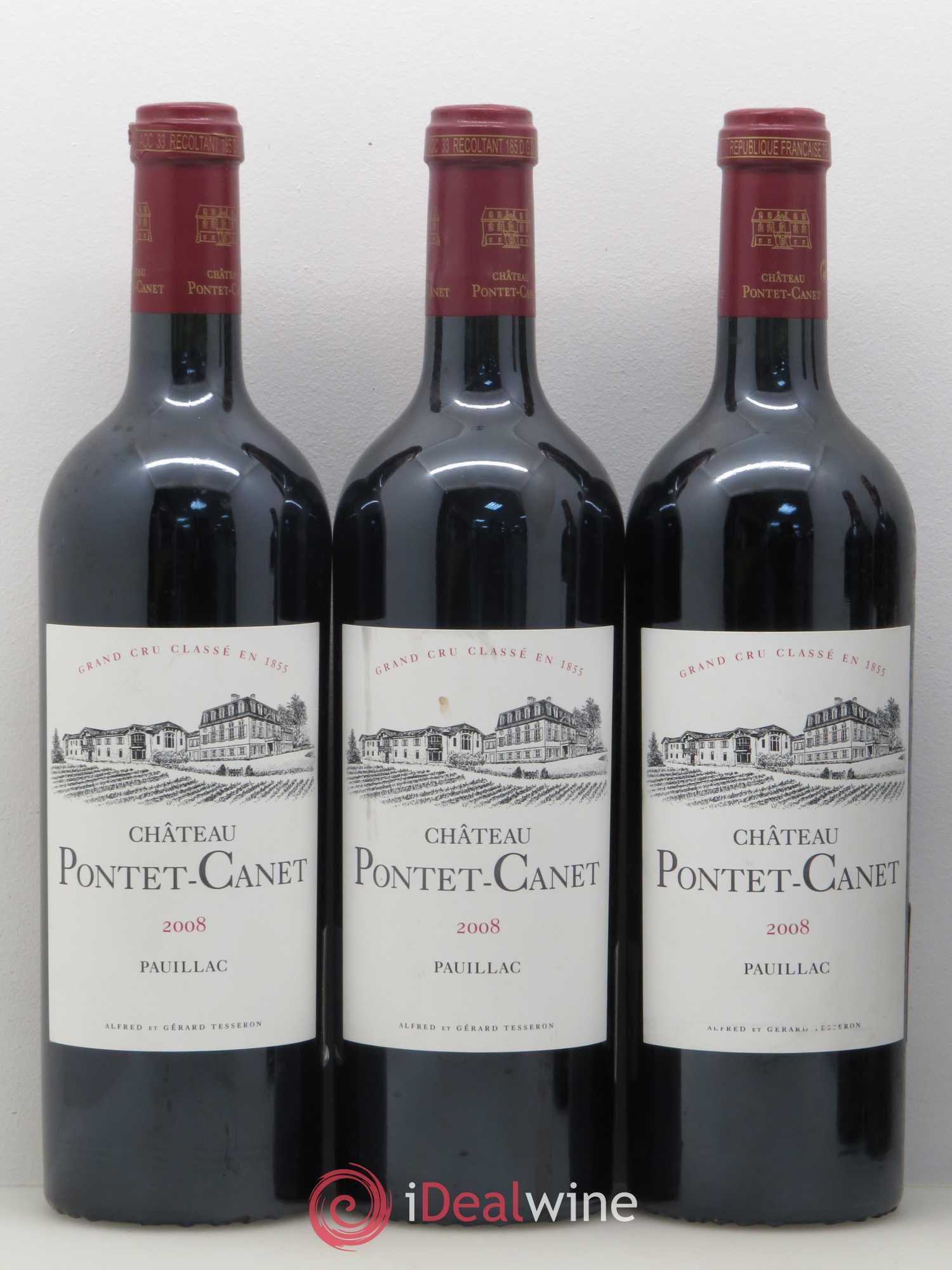 Château Pontet Canet 5ème Grand Cru Classé 2008 - Lot de 5 bouteilles - 1