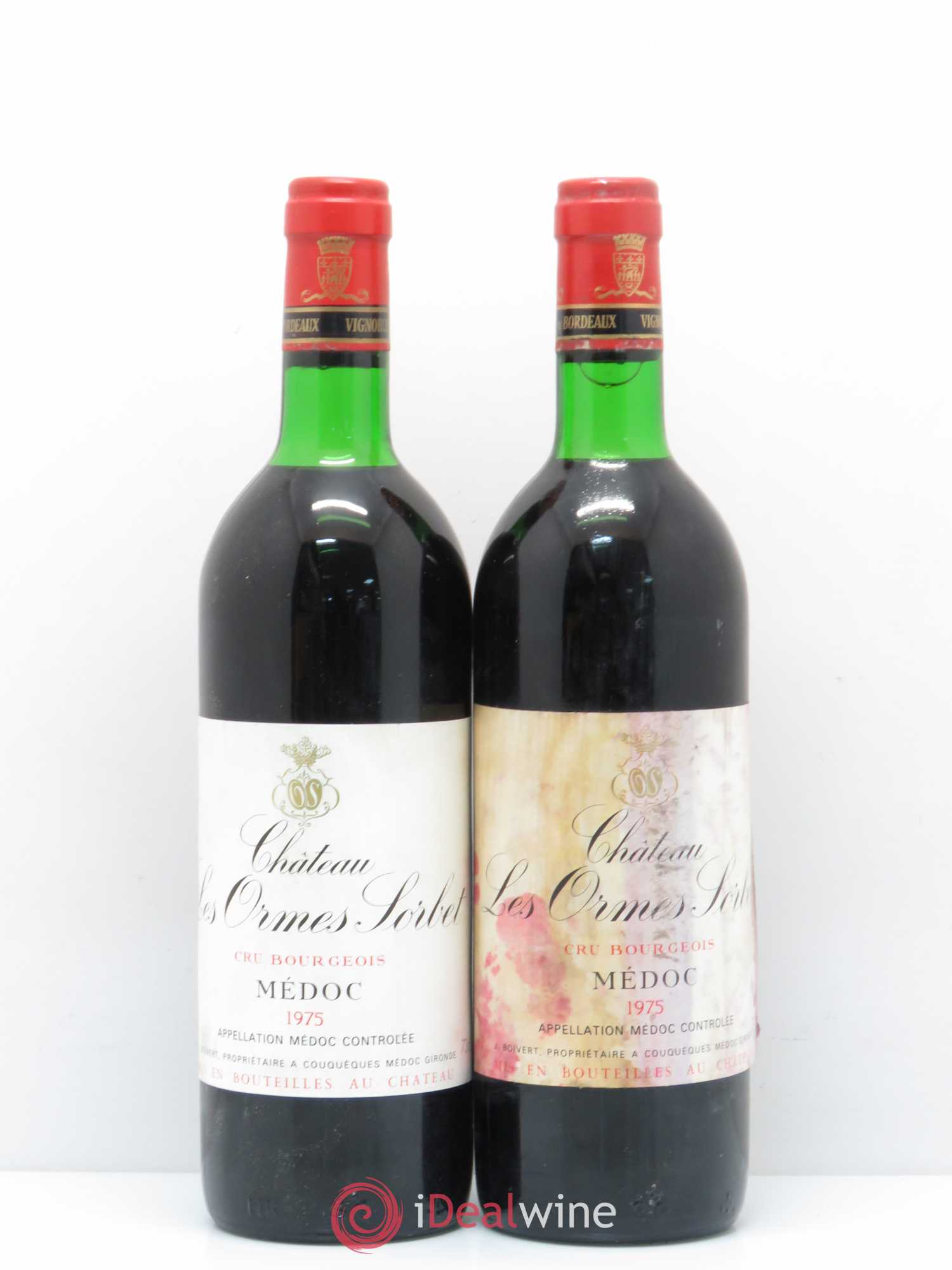 Château les Ormes Sorbet Cru Bourgeois 1975 - Lot de 2 bouteilles - 0