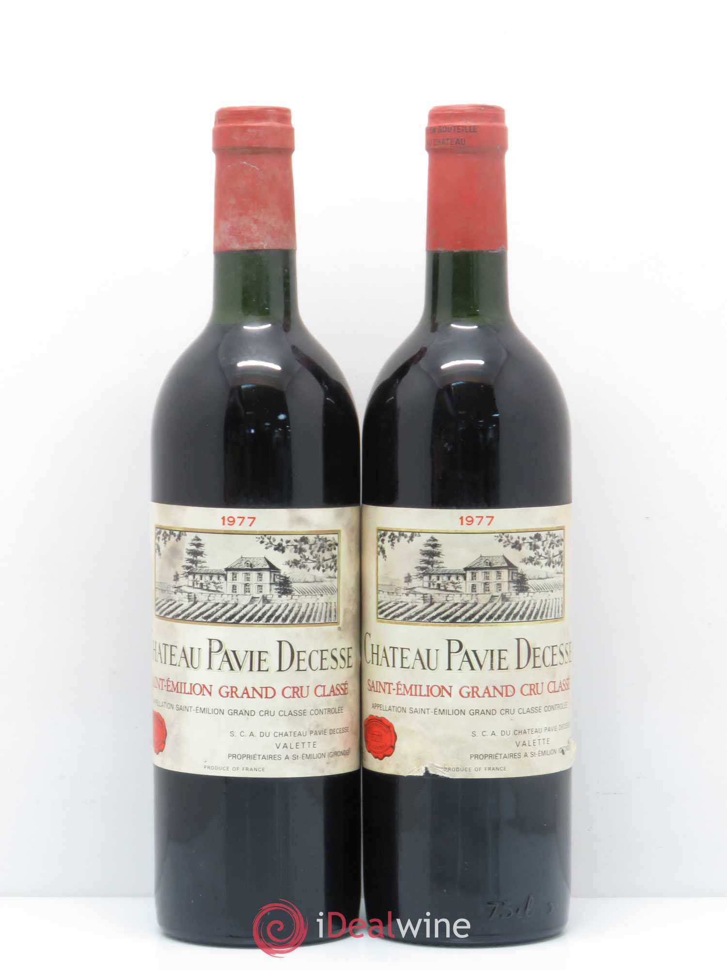 Château Pavie Decesse Grand Cru Classé 1977 - Lot de 2 bouteilles - 0