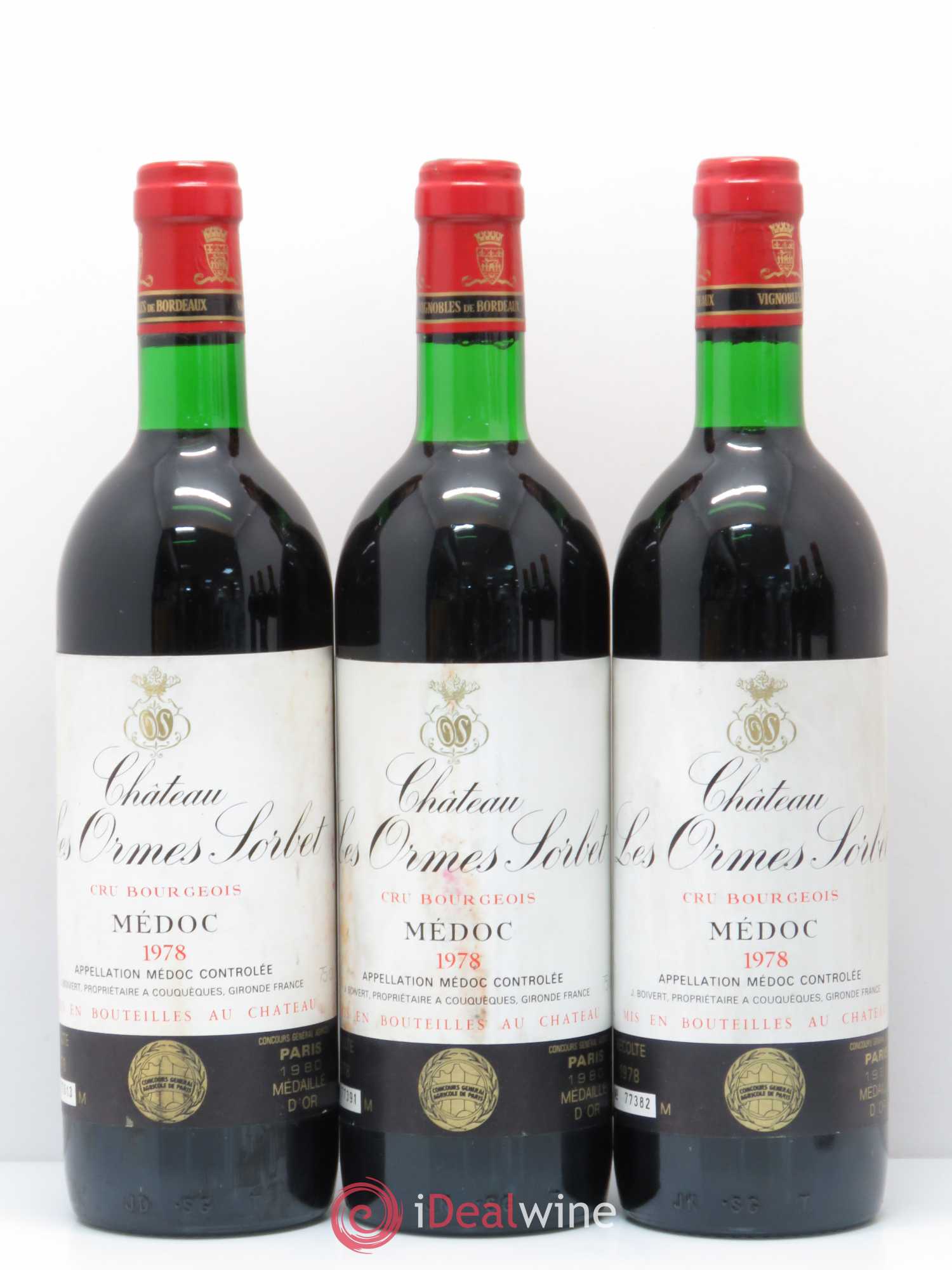 Château les Ormes Sorbet Cru Bourgeois 1978 - Lot de 6 bouteilles - 2
