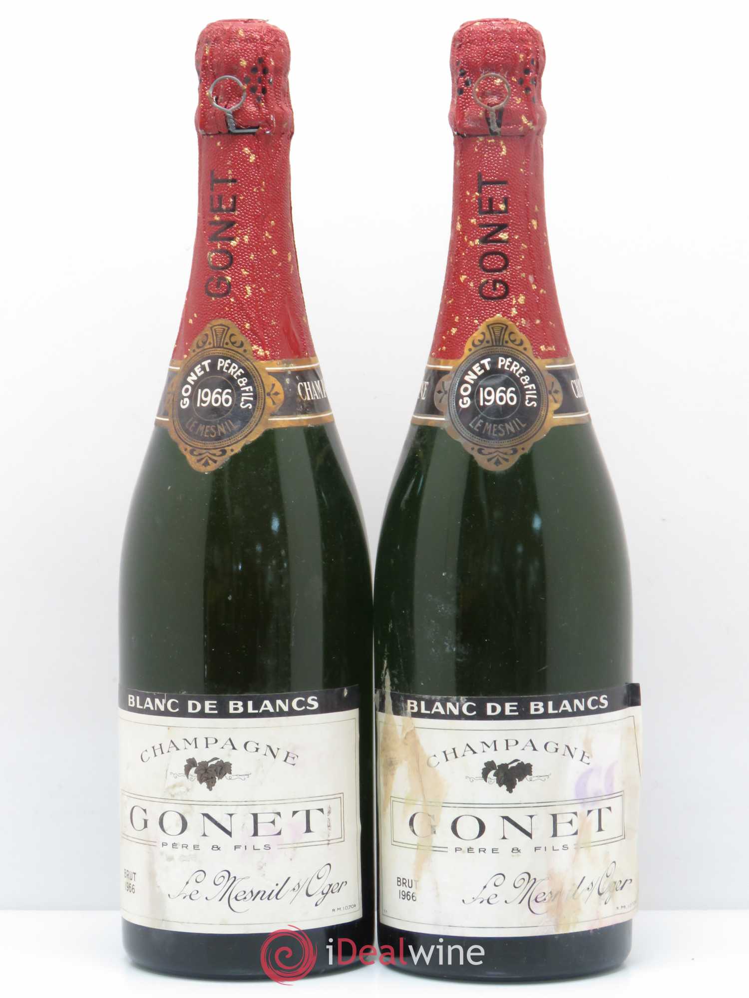 Millésimé Blanc de Blancs Grand Cru Brut Philippe Gonet 1966 - Lot de 2 bouteilles - 0