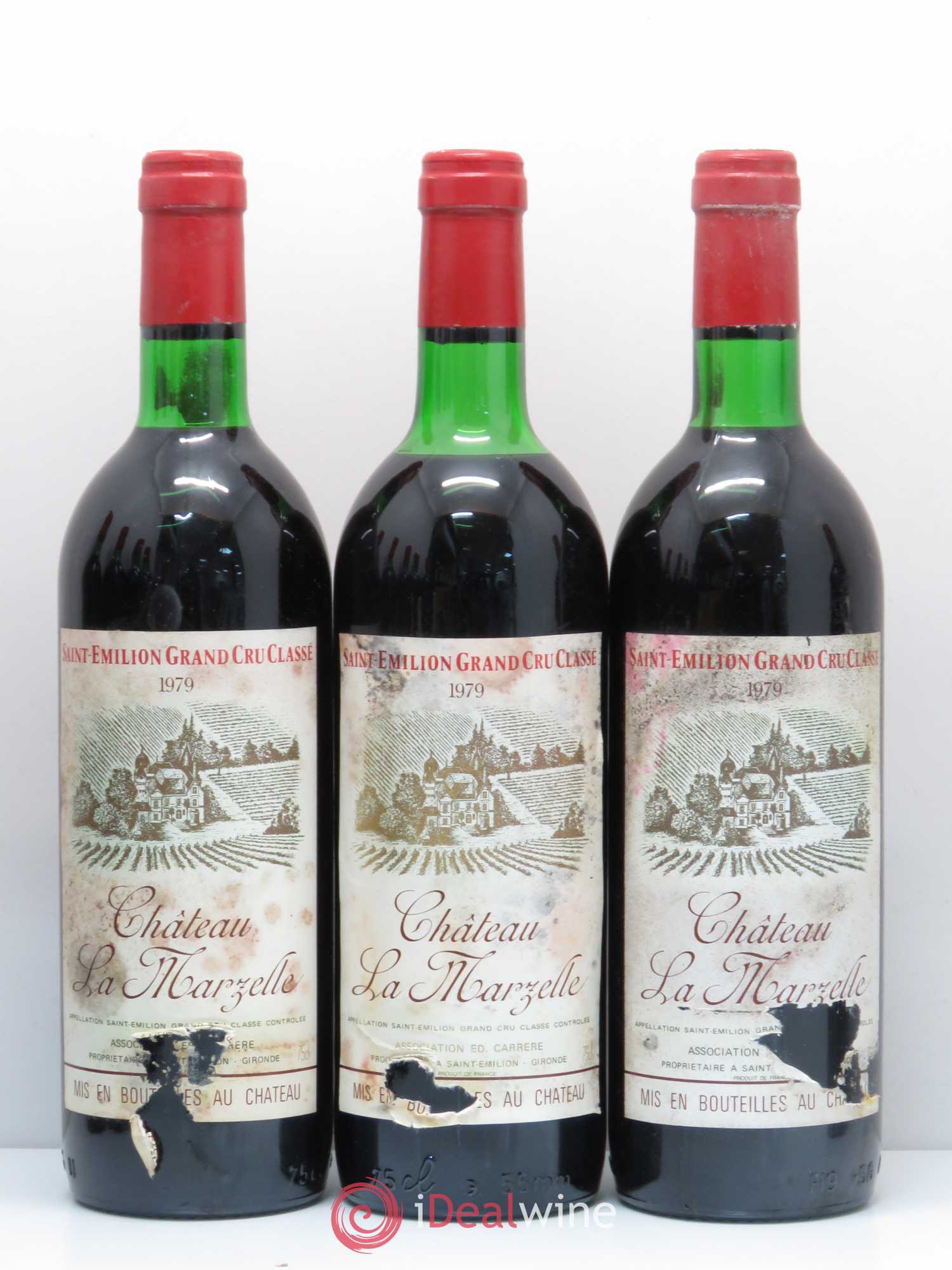 Château La Marzelle Grand Cru Classé 1979 - Lot de 9 bouteilles - 1