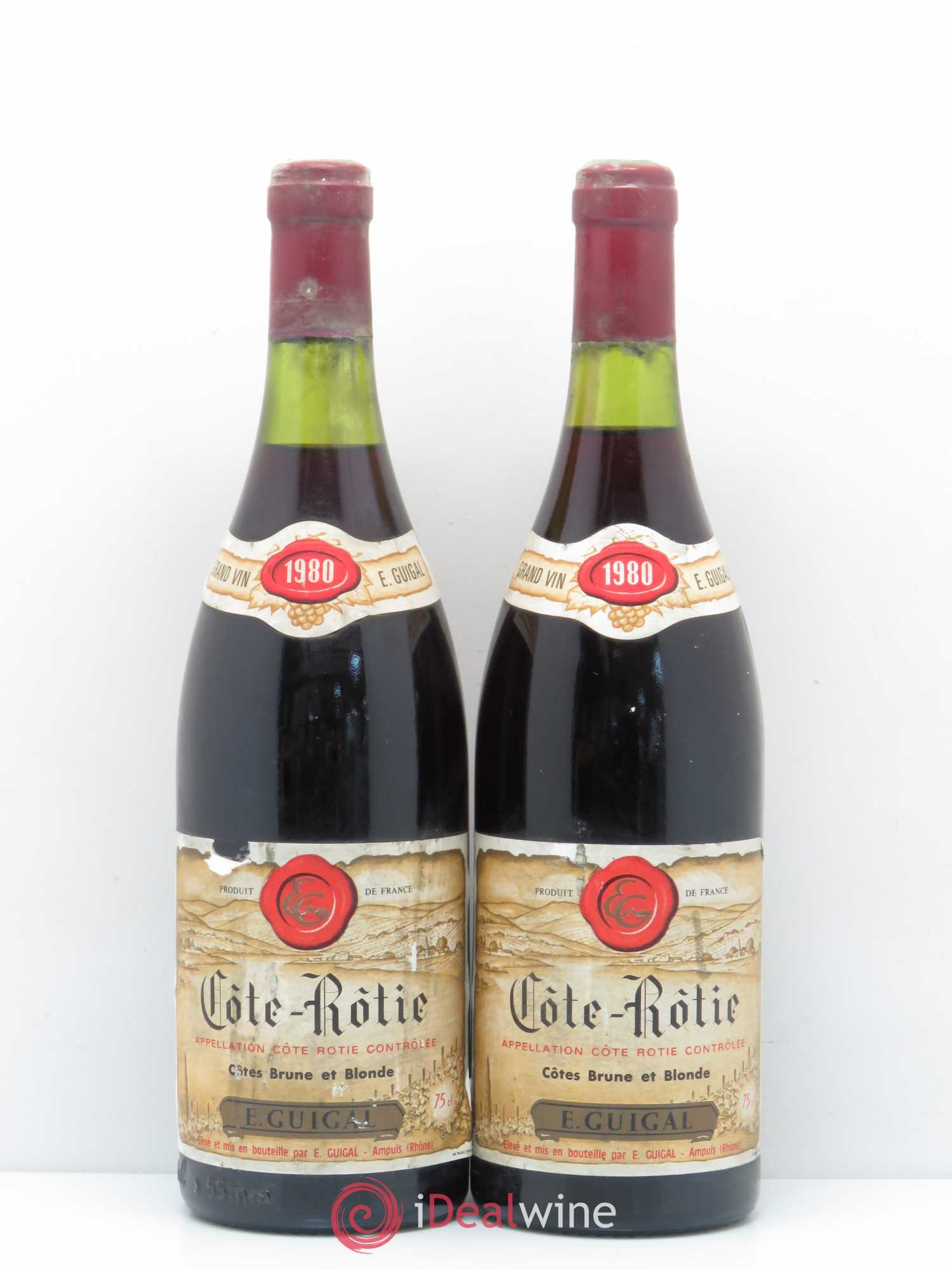 Côte-Rôtie Côtes Brune et Blonde Guigal 1980 - Lot de 2 bouteilles - 0