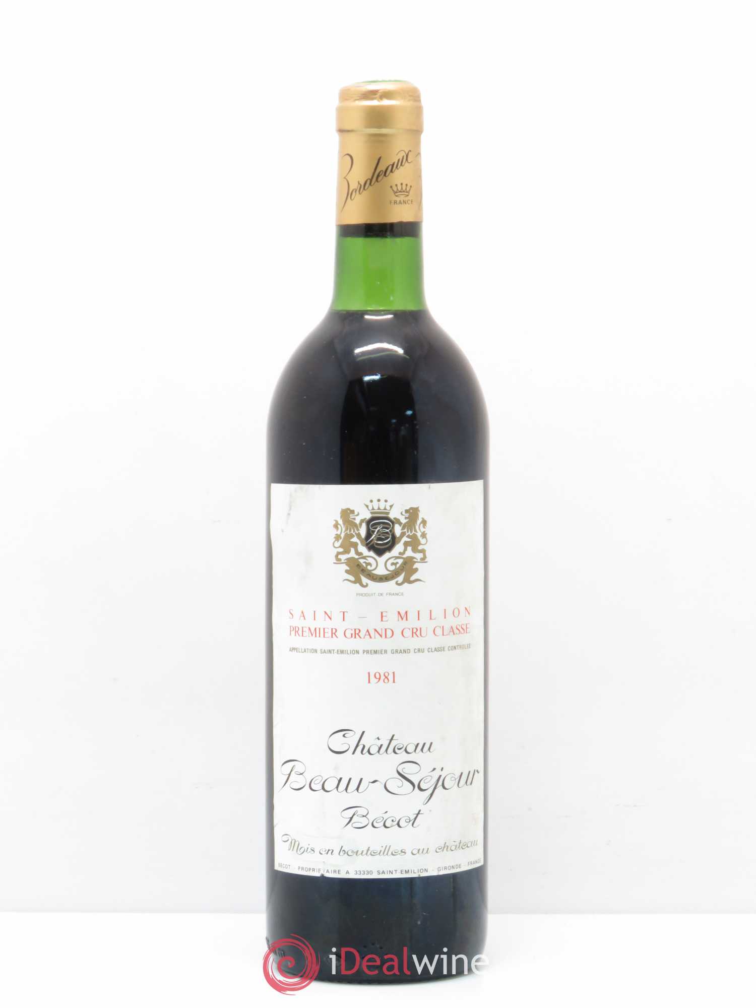Château Beau-Séjour Bécot 1er Grand Cru Classé B 1981 - Lot de 1 bouteille - 0