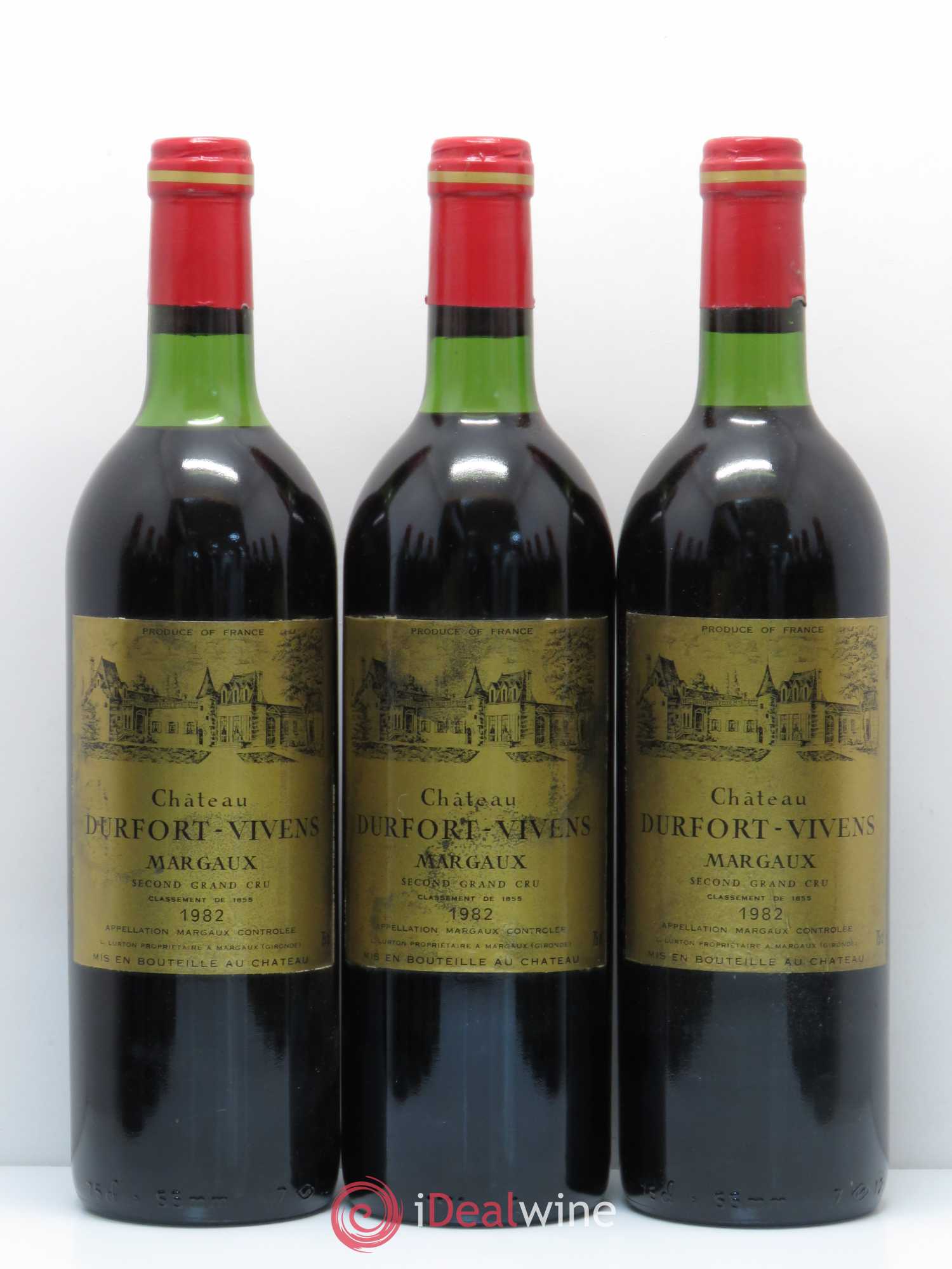 Château Durfort Vivens 2ème Grand Cru Classé 1982 - Lot de 12 bouteilles - 1
