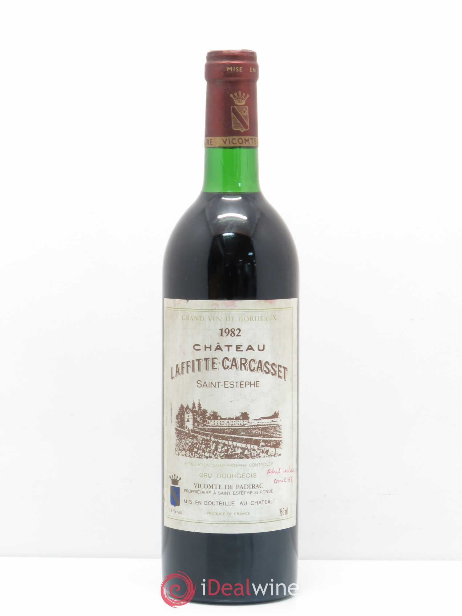 Château Laffitte Carcasset Cru Bourgeois 1982 - Lot de 1 bouteille - 0