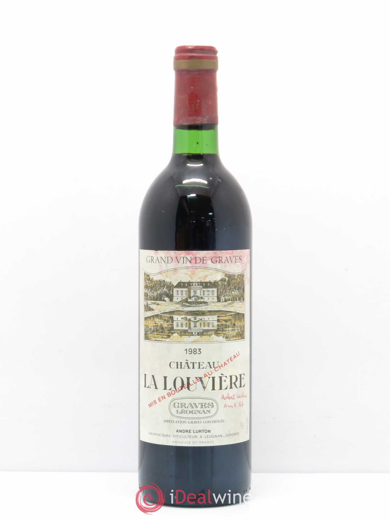 Château la Louvière 1983 - Lot de 1 bouteille - 0