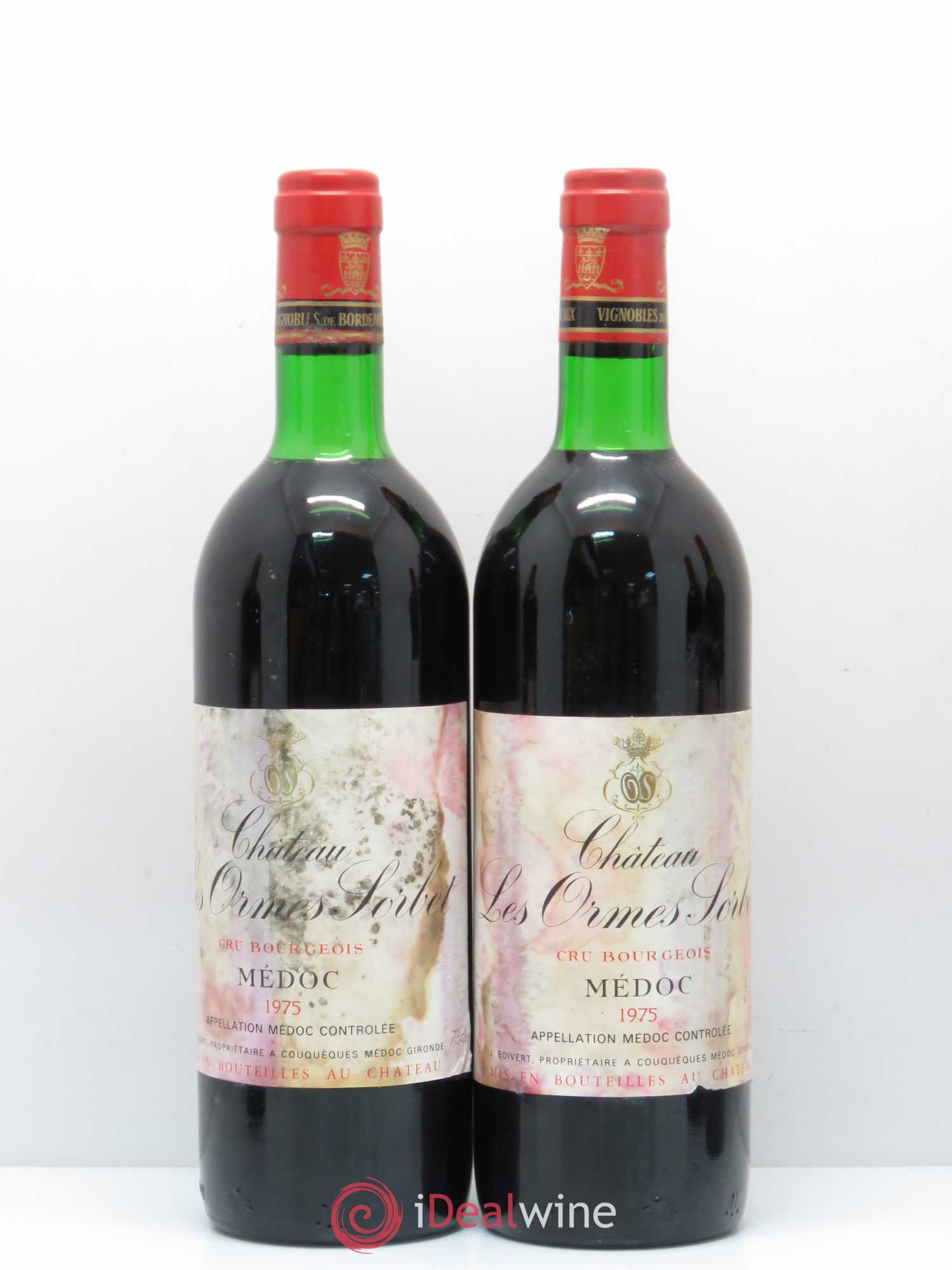 Château les Ormes Sorbet Cru Bourgeois 1975 - Lot de 5 bouteilles - 2