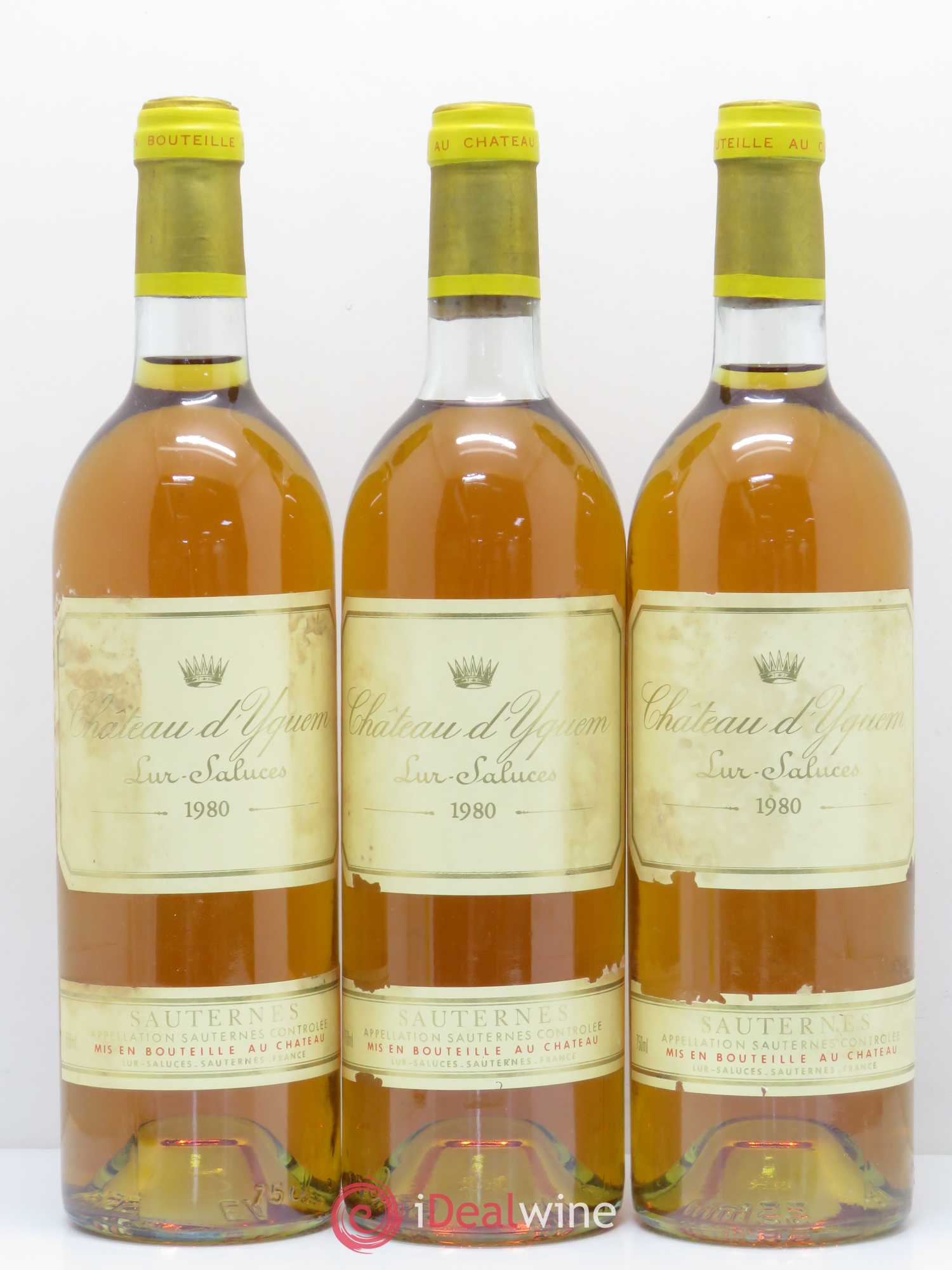 Château d' Yquem 1er Cru Classé Supérieur 1980 - Lotto di 3 bottiglie - 0