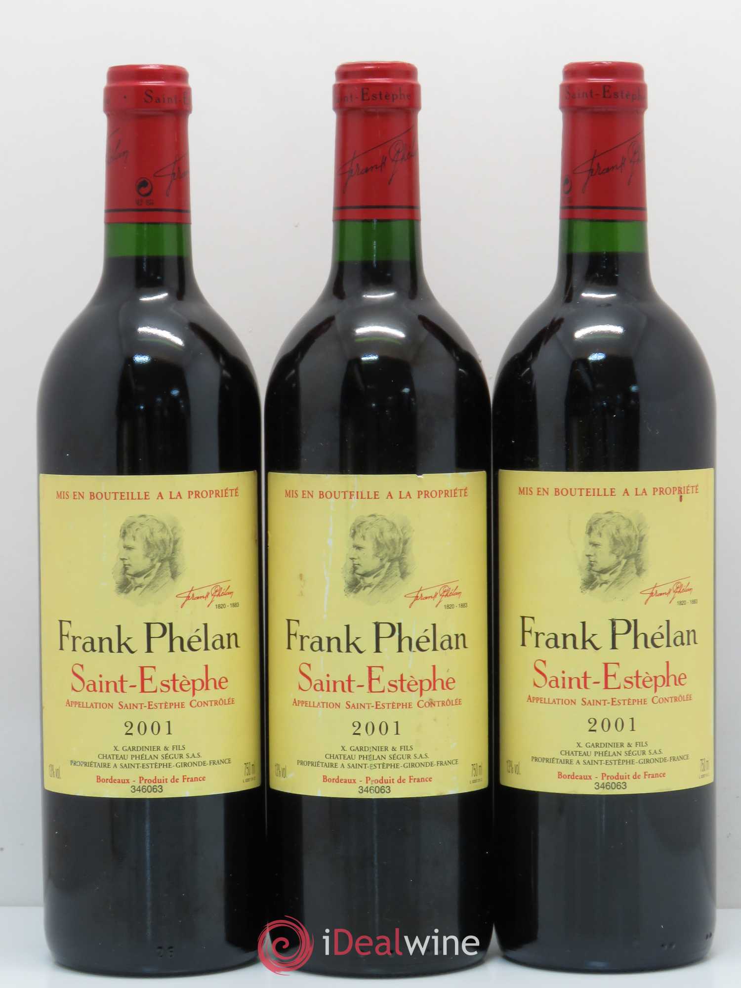 Frank Phélan Second Vin (sans prix de réserve) 2001 - Lot de 3 bouteilles - 0
