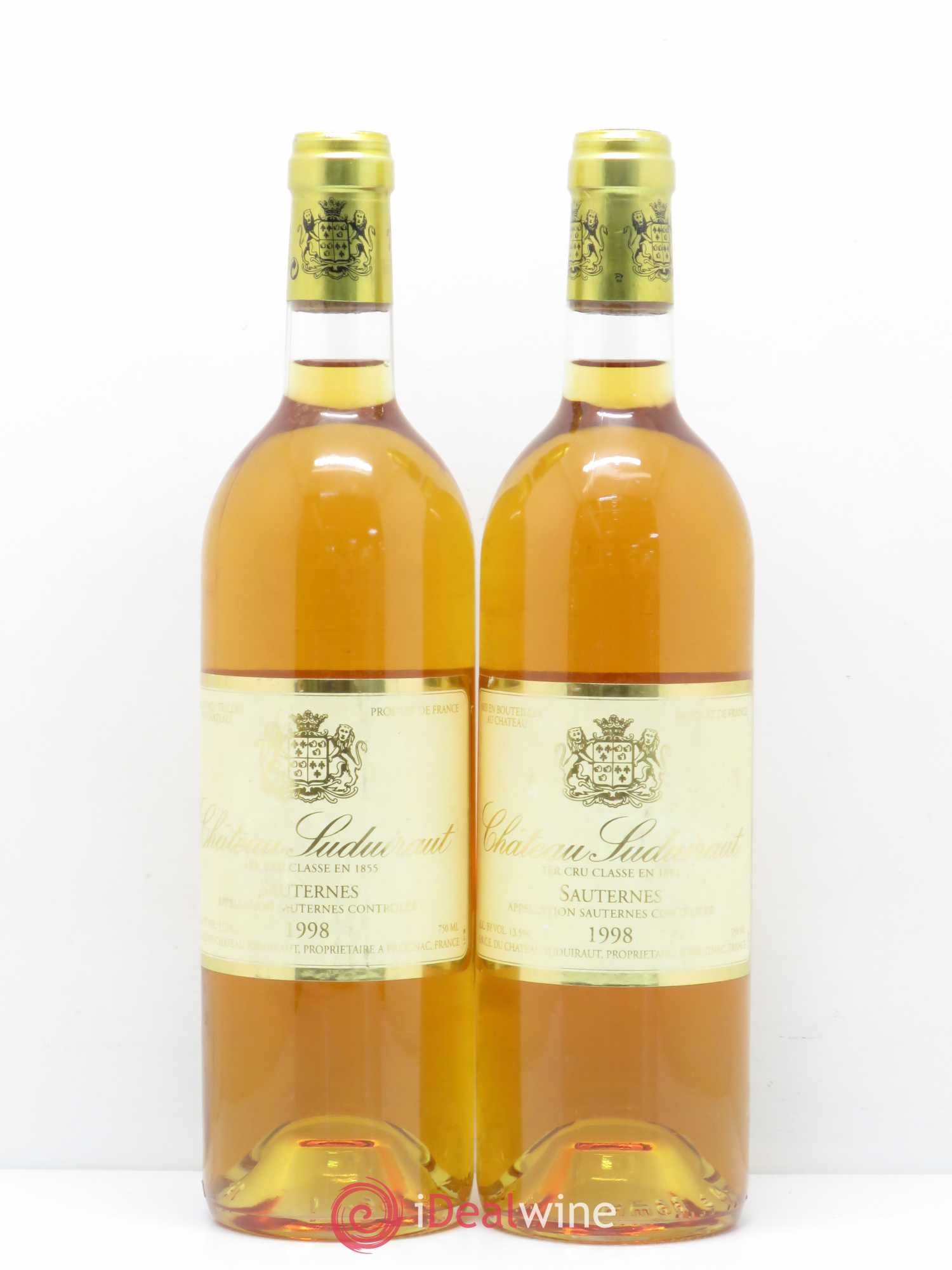 Château Suduiraut 1er Grand Cru Classé 1998 - Lotto di 2 bottiglie - 0
