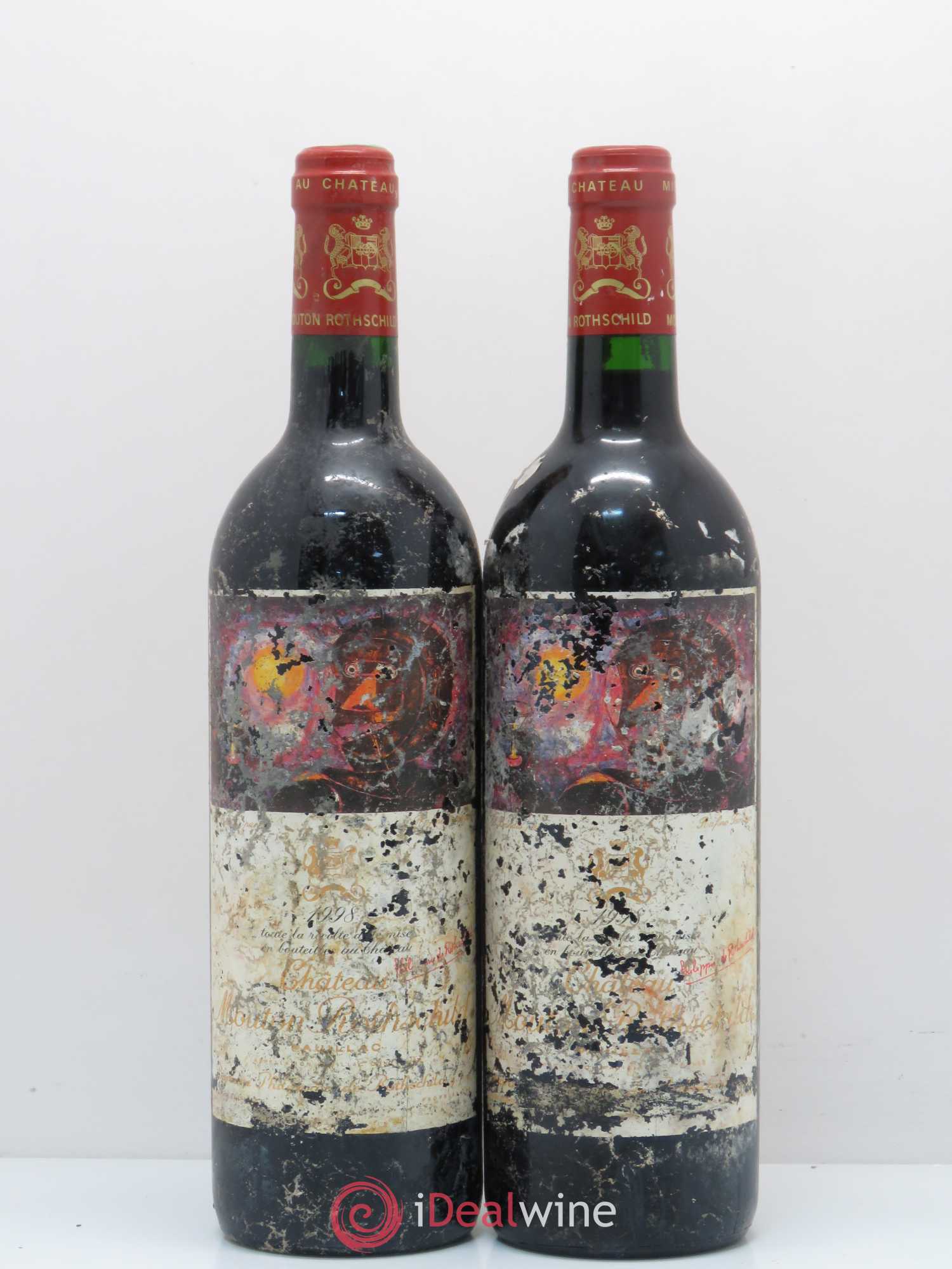 Château Mouton Rothschild 1er Grand Cru Classé 1998 - Lot de 2 bouteilles - 0