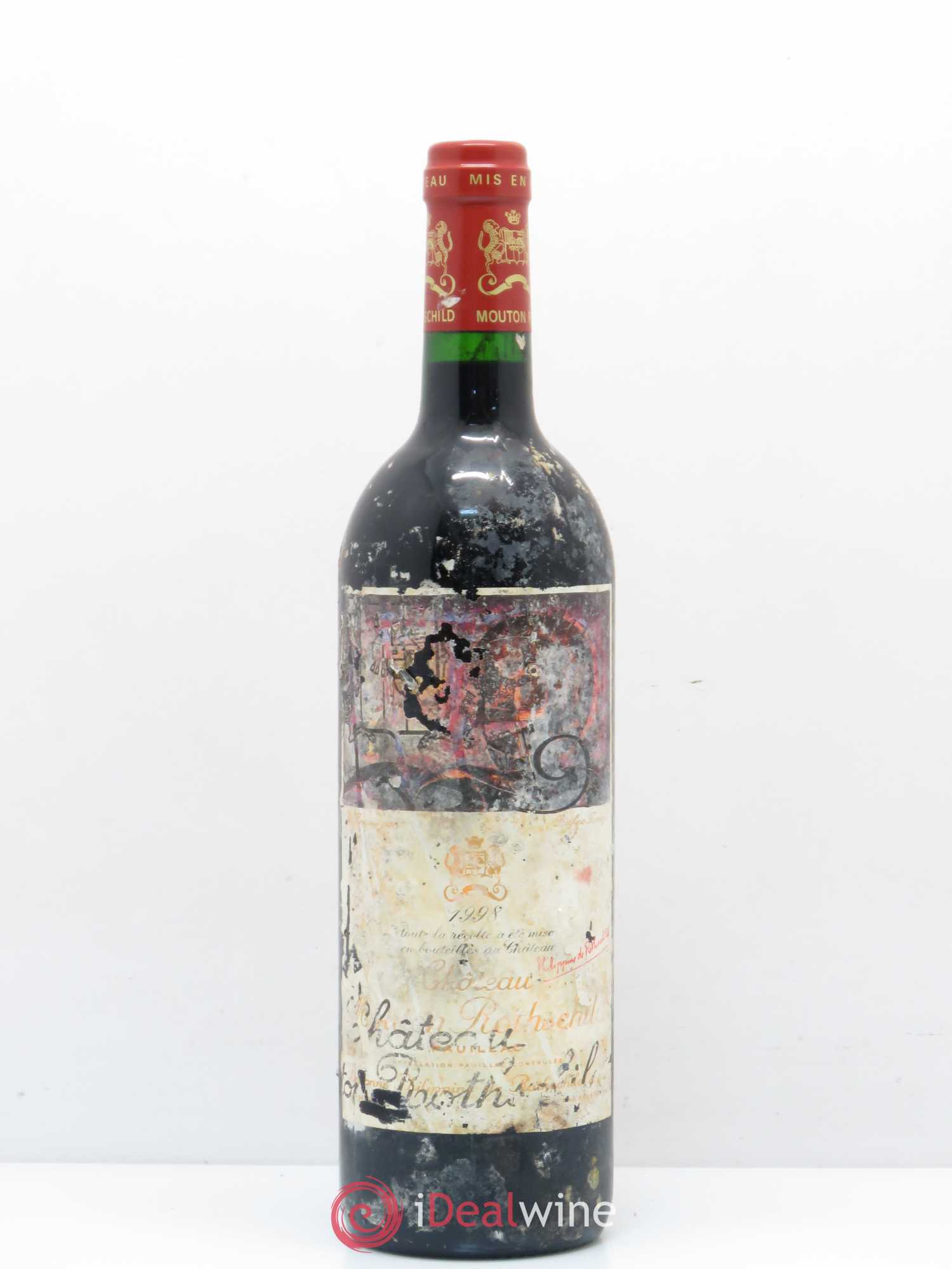 Château Mouton Rothschild 1er Grand Cru Classé 1998 - Lot de 1 bouteille - 0