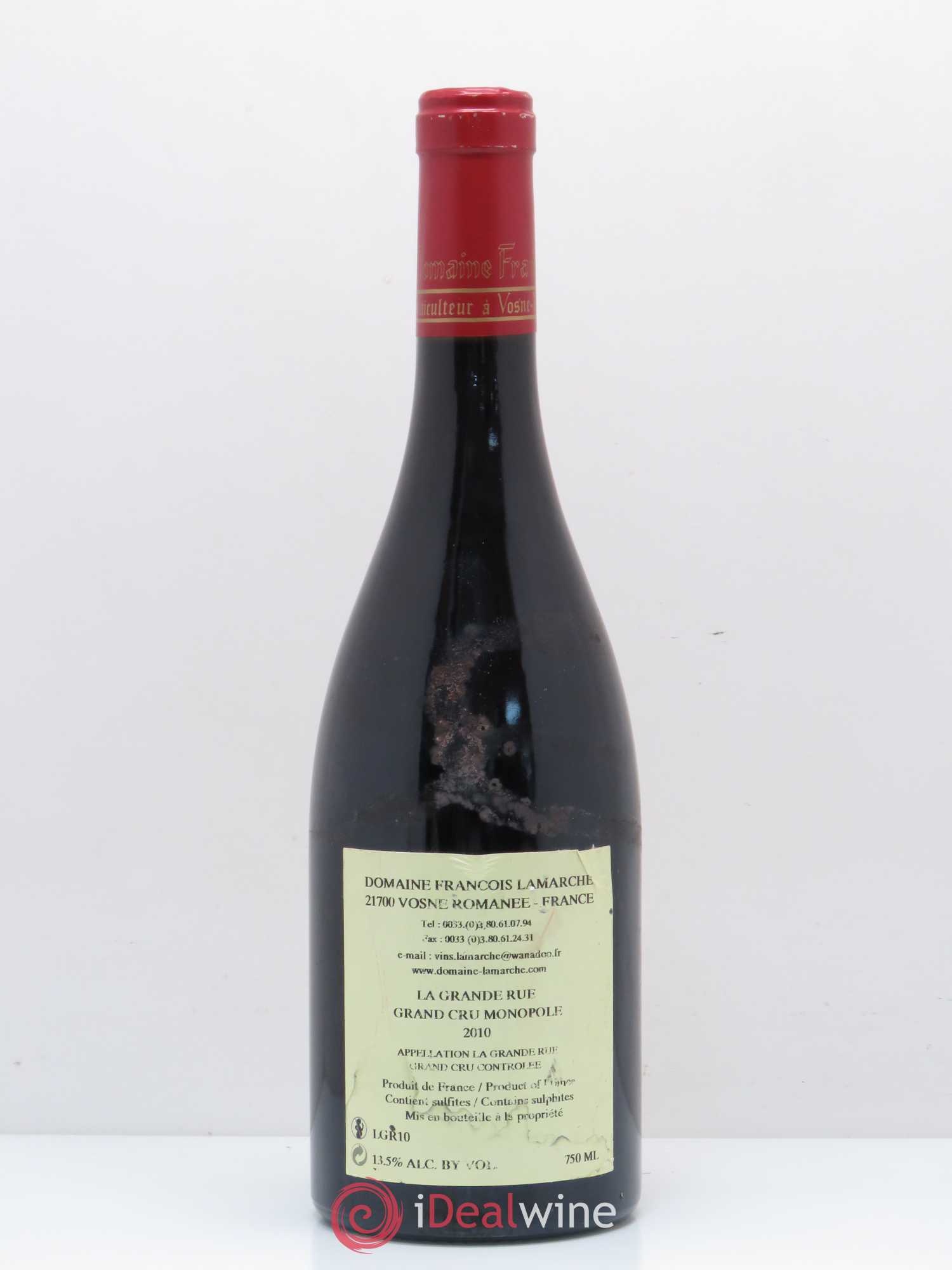 La Grande Rue Grand Cru Lamarche (Domaine) 2010 - Lot de 1 bouteille - 1