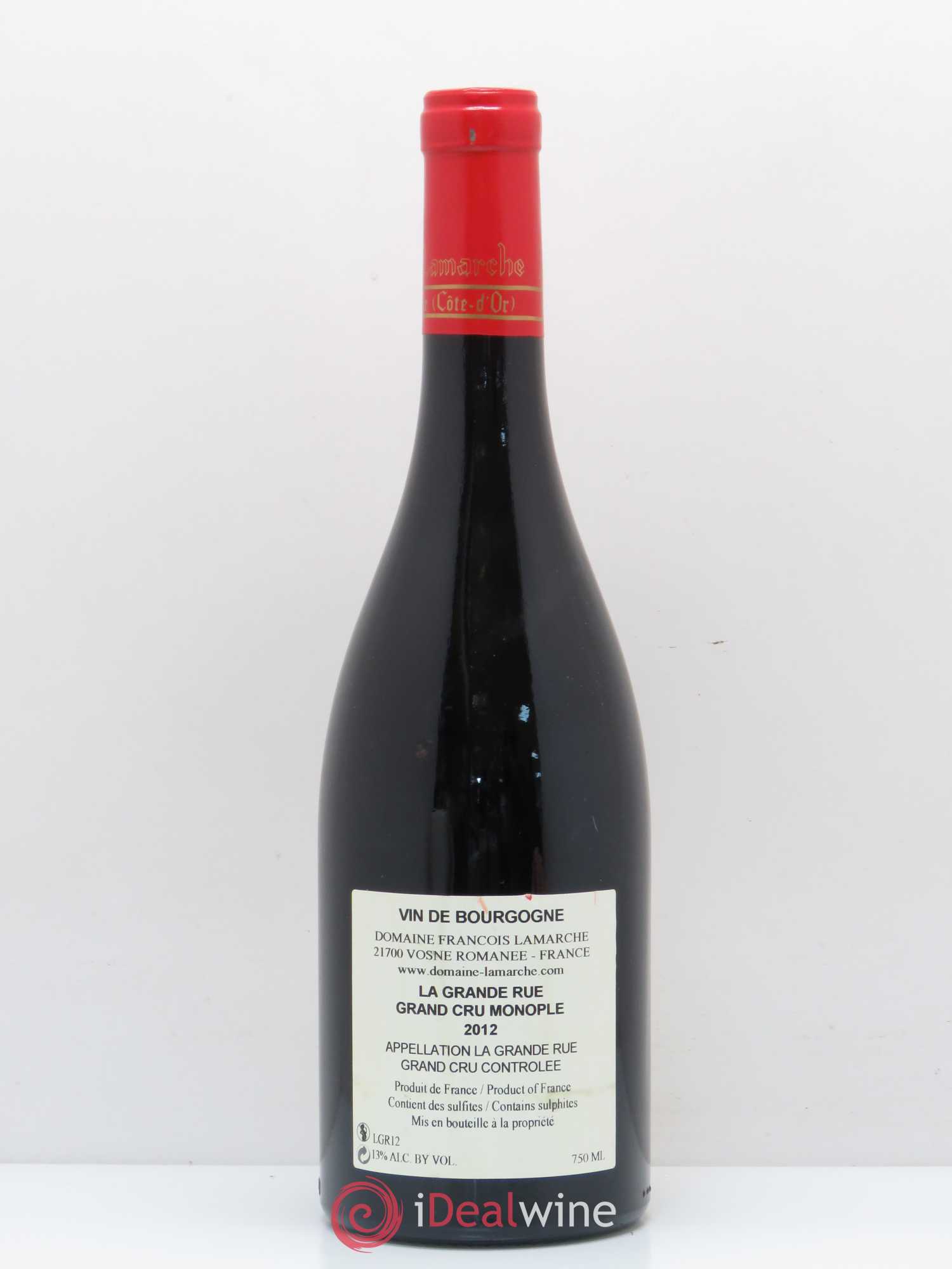La Grande Rue Grand Cru Lamarche (Domaine) 2012 - Lot de 1 bouteille - 1