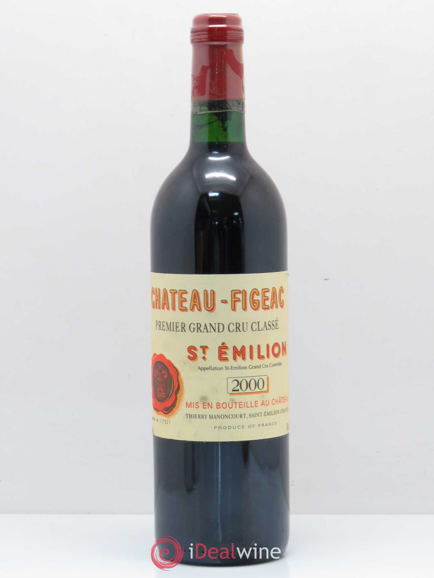 Château Figeac 1er Grand Cru Classé A 2000 - Lot de 1 bouteille - 0