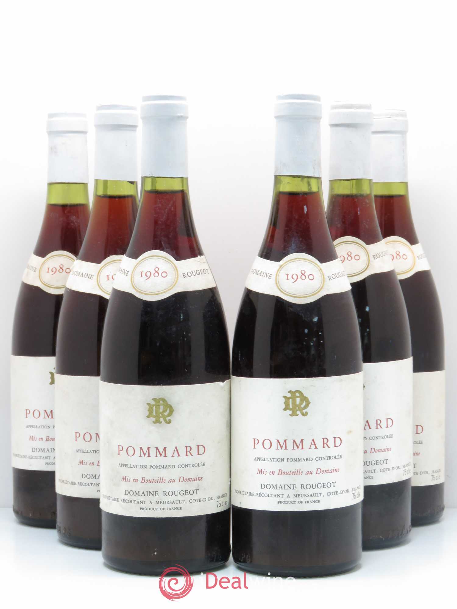 Pommard Rougeot 1980 - Lot de 6 bouteilles - 0