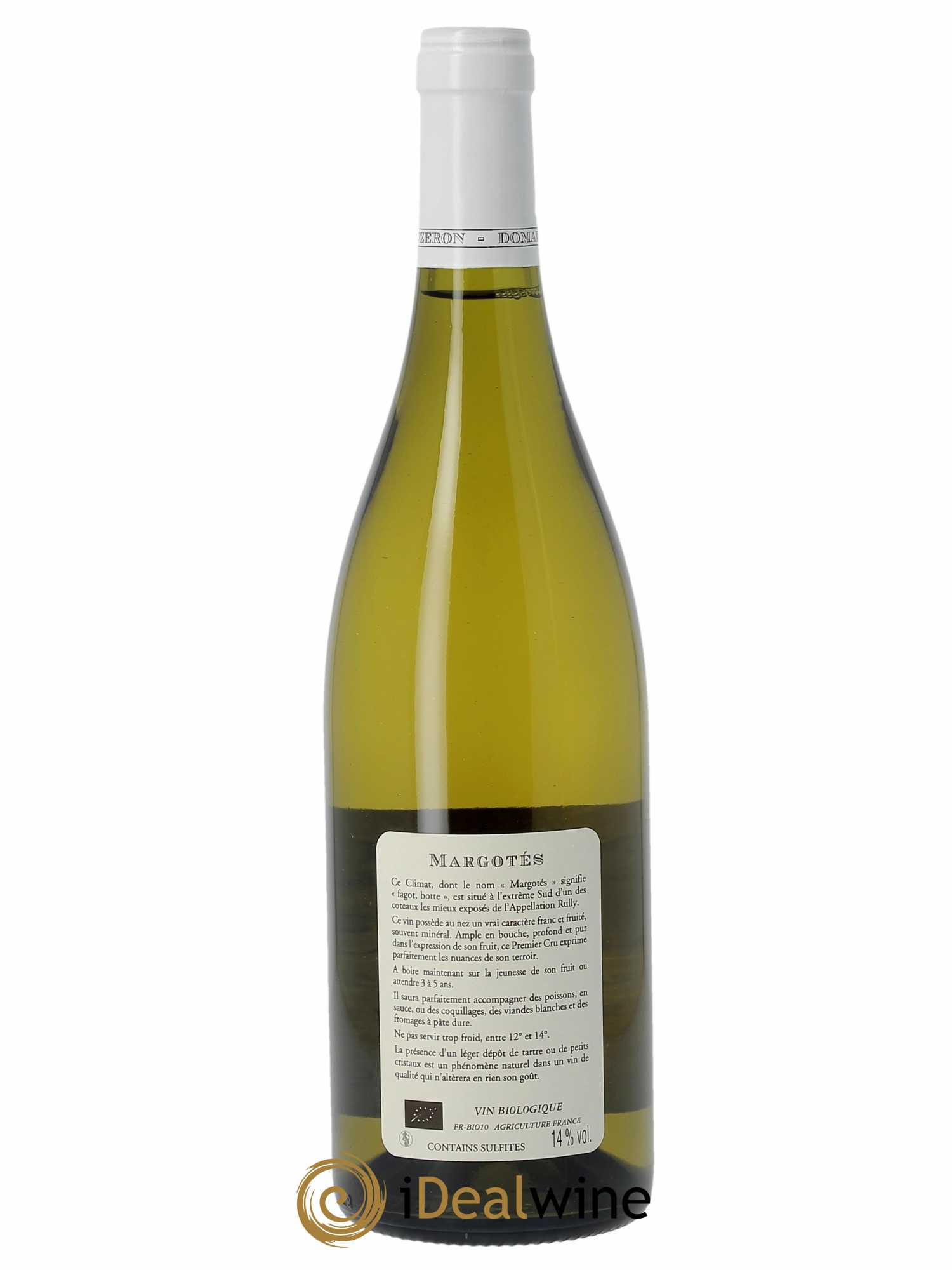 Rully 1er Cru Les Margotés Domaine de Villaine 2020 - Lot of 1 bottle - 1