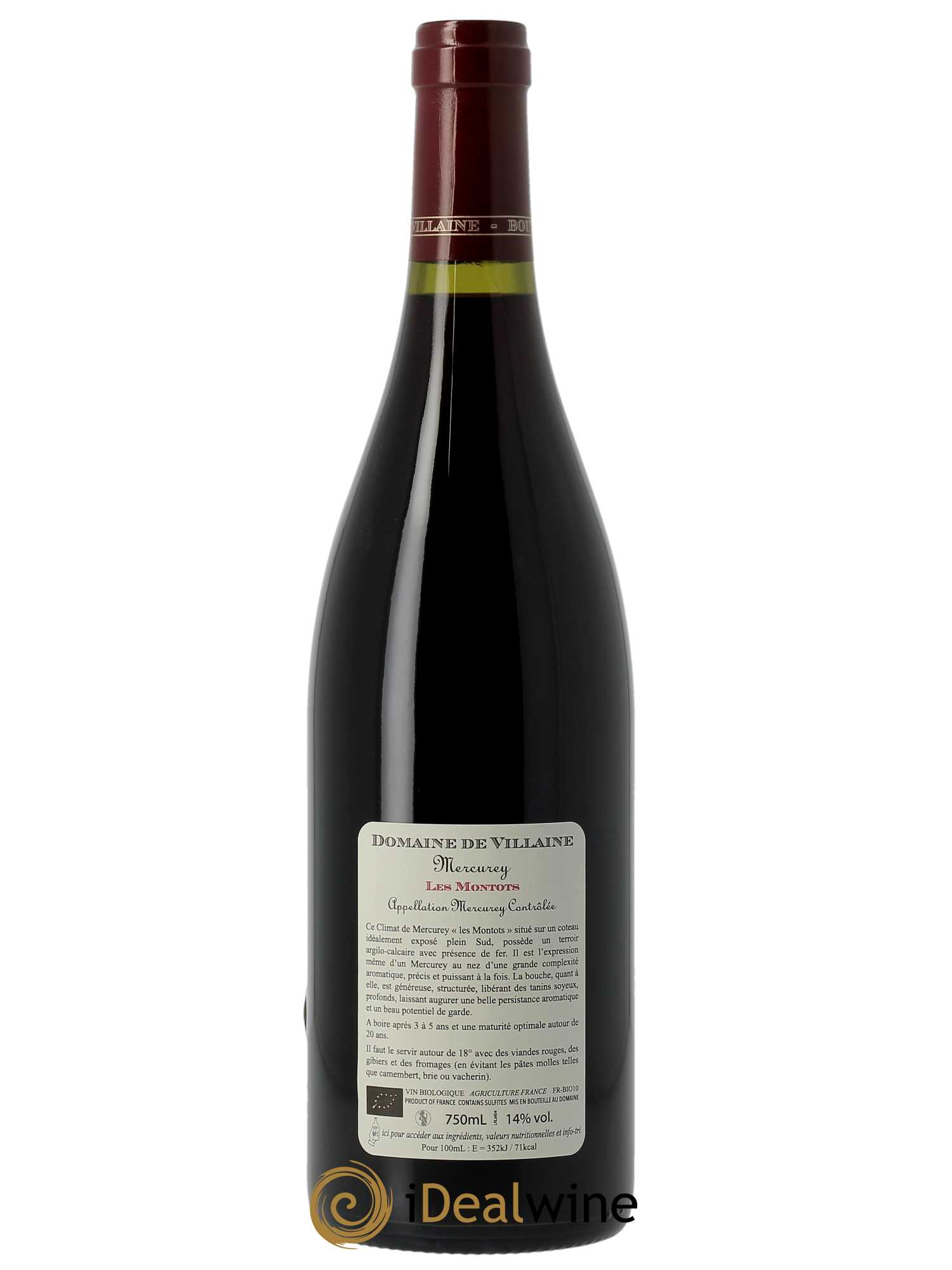 Mercurey Les Montots Domaine de Villaine 2022 - Lot de 1 bouteille - 1