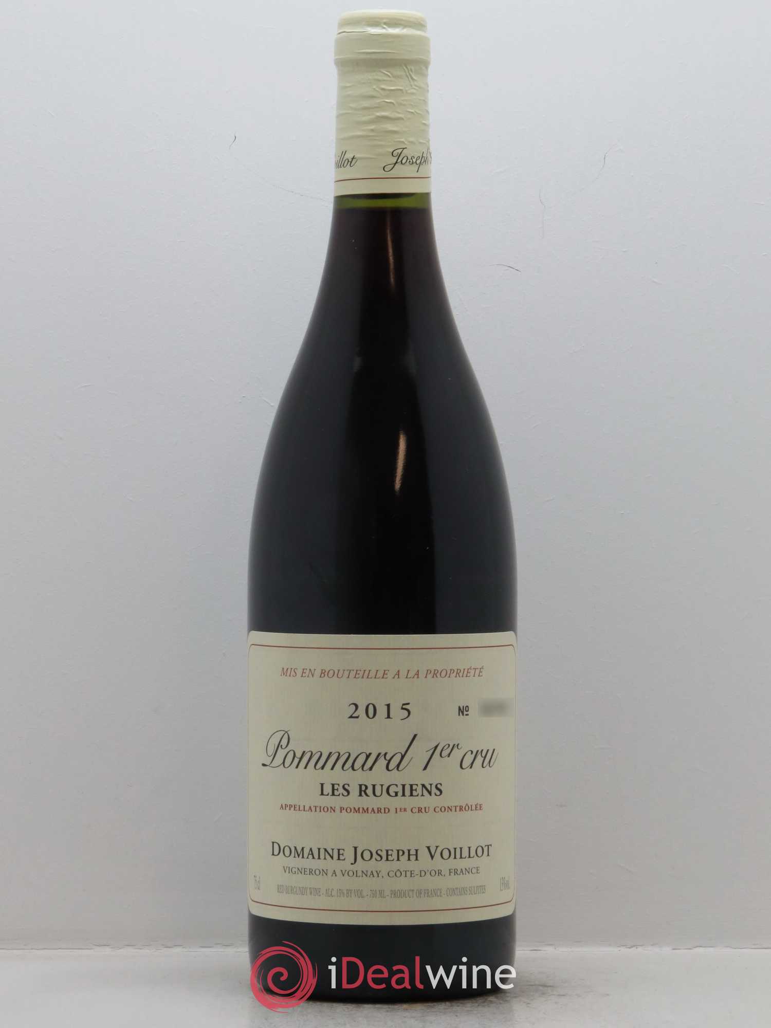 Pommard 1er Cru Les Rugiens Joseph Voillot (Domaine) 2015 - Lot de 1 bouteille - 0