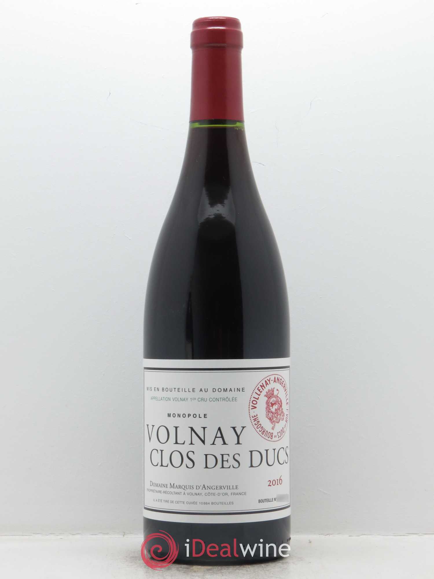 Volnay 1er Cru Clos des Ducs Marquis d'Angerville (Domaine) 2016 - Lot de 1 bouteille - 0