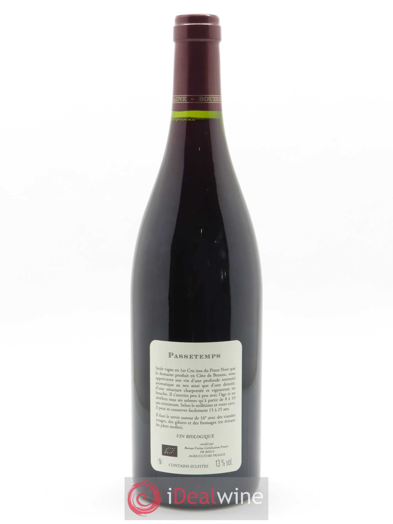 Santenay 1er Cru Passetemps Domaine de Villaine 2017 - Lot de 1 bouteille - 1