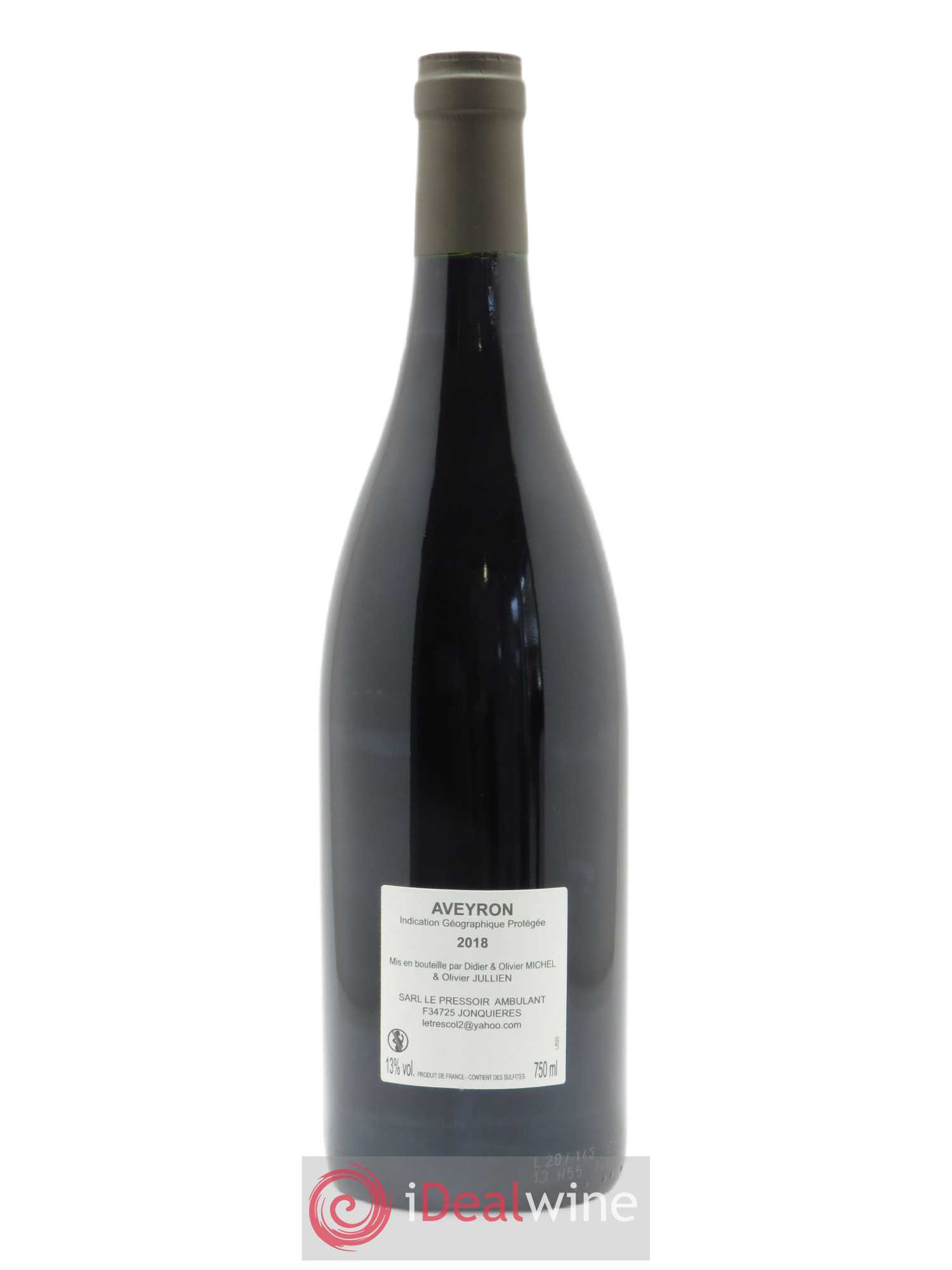 Aveyron Mas Jullien Le Trescol Olivier Jullien 2018 - Lot de 1 bouteille - 1