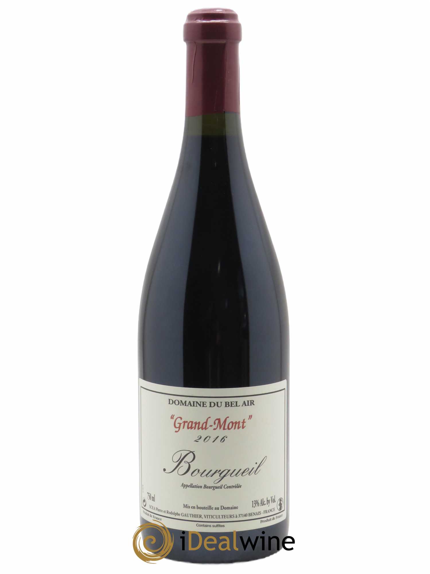 Bourgueil Grand Mont Domaine du Bel Air 2016 - Lot de 1 bouteille - 0
