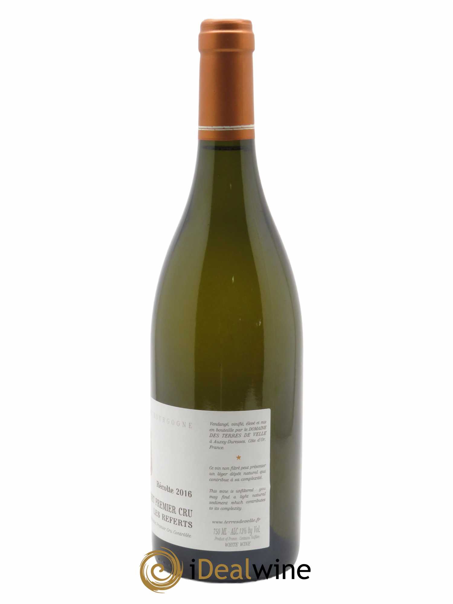 Puligny-Montrachet 1er Cru Les Referts Terres de Velle 2016 - Lot de 1 bouteille - 1