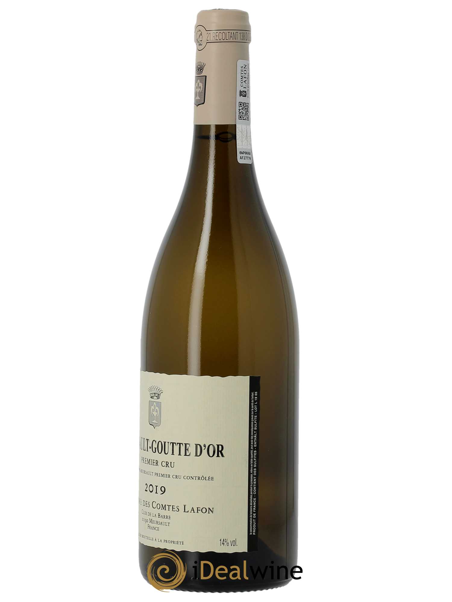 Meursault 1er Cru Goutte d'Or Comtes Lafon (Domaine des) 2019 - Lot de 1 bouteille - 1
