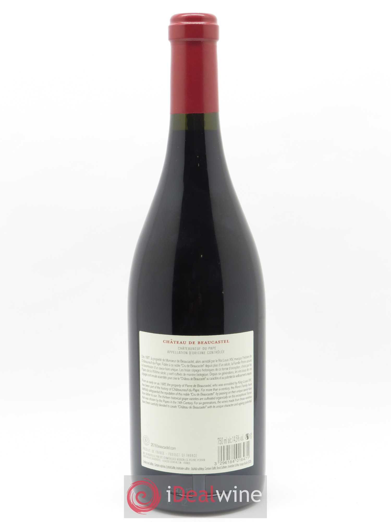 Châteauneuf-du-Pape Château de Beaucastel Famille Perrin 2018 - Lot de 1 bouteille - 1