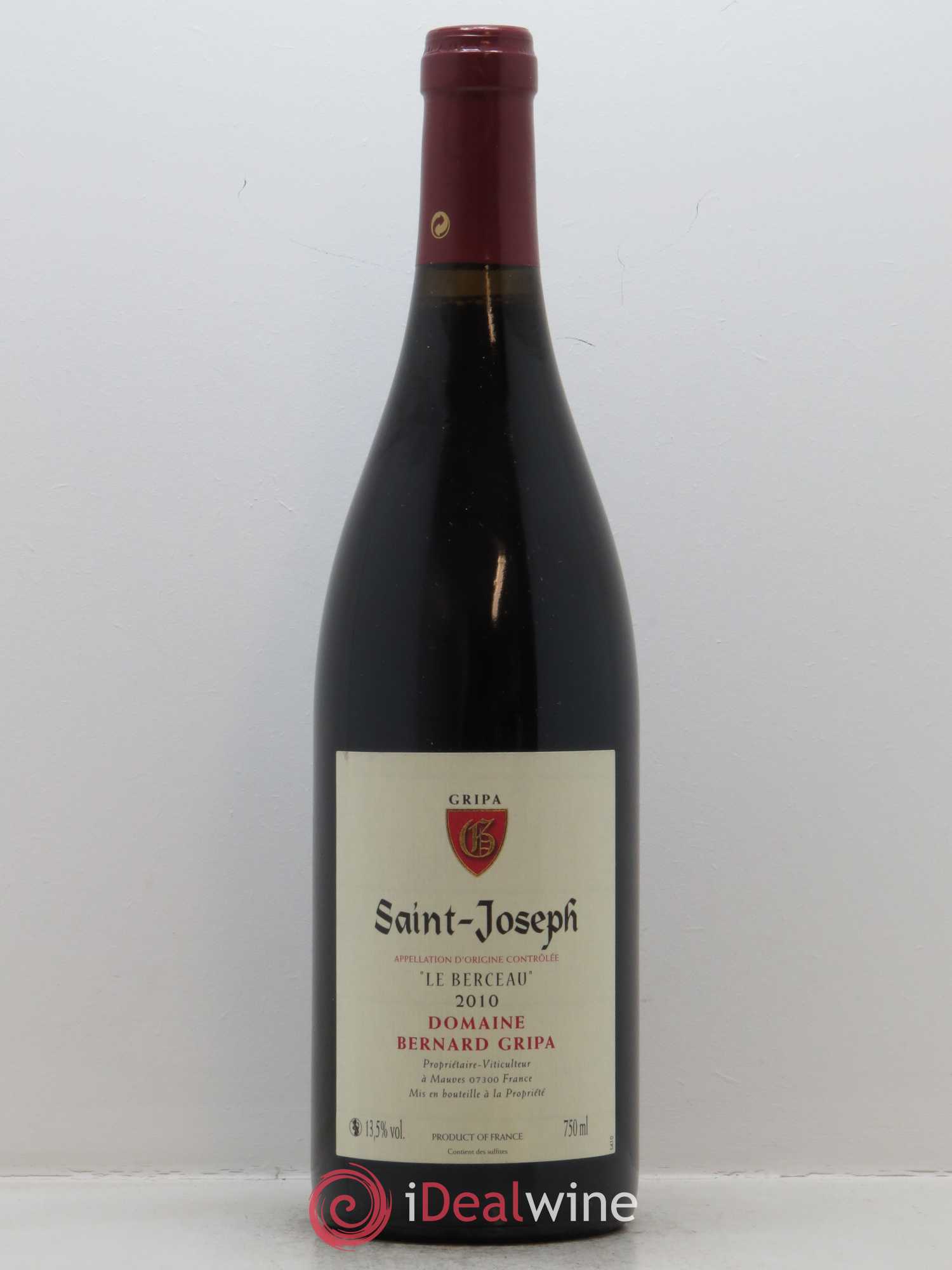 Saint-Joseph Le Berceau Bernard Gripa (Domaine) 2010 - Lot de 1 bouteille - 0