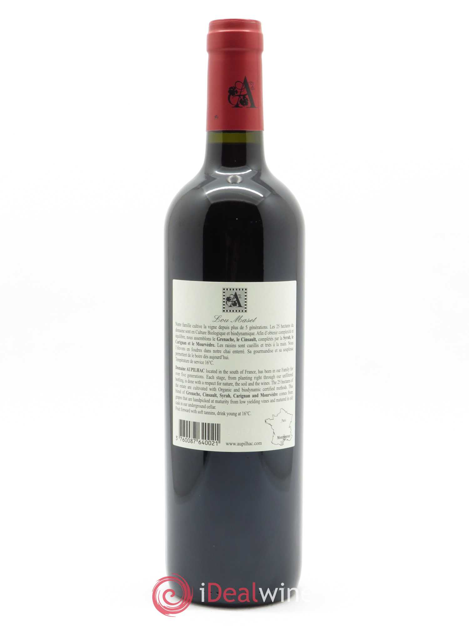 Coteaux du Languedoc Aupilhac (Domaine d') Lou Maset Sylvain Fadat 2019 - Lot de 1 bouteille - 1