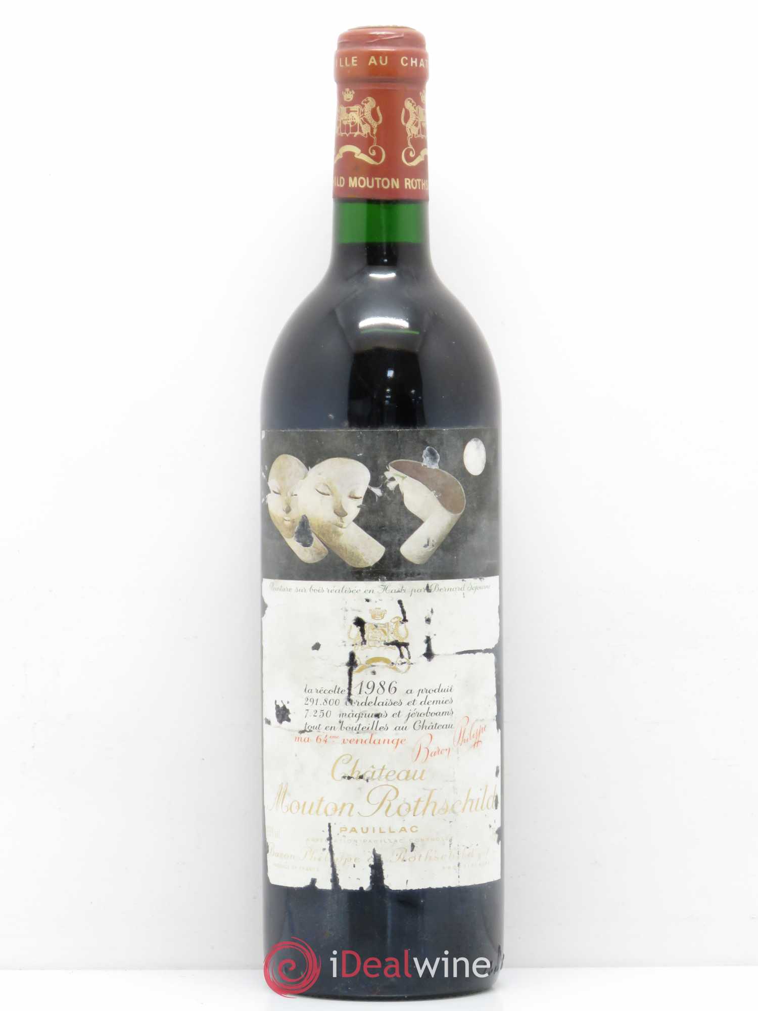 Château Mouton Rothschild 1er Grand Cru Classé 1986 - Lot de 1 bouteille - 0