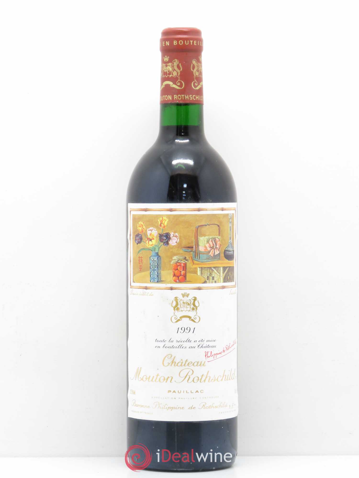 Château Mouton Rothschild 1er Grand Cru Classé 1991 - Lot de 1 bouteille - 0