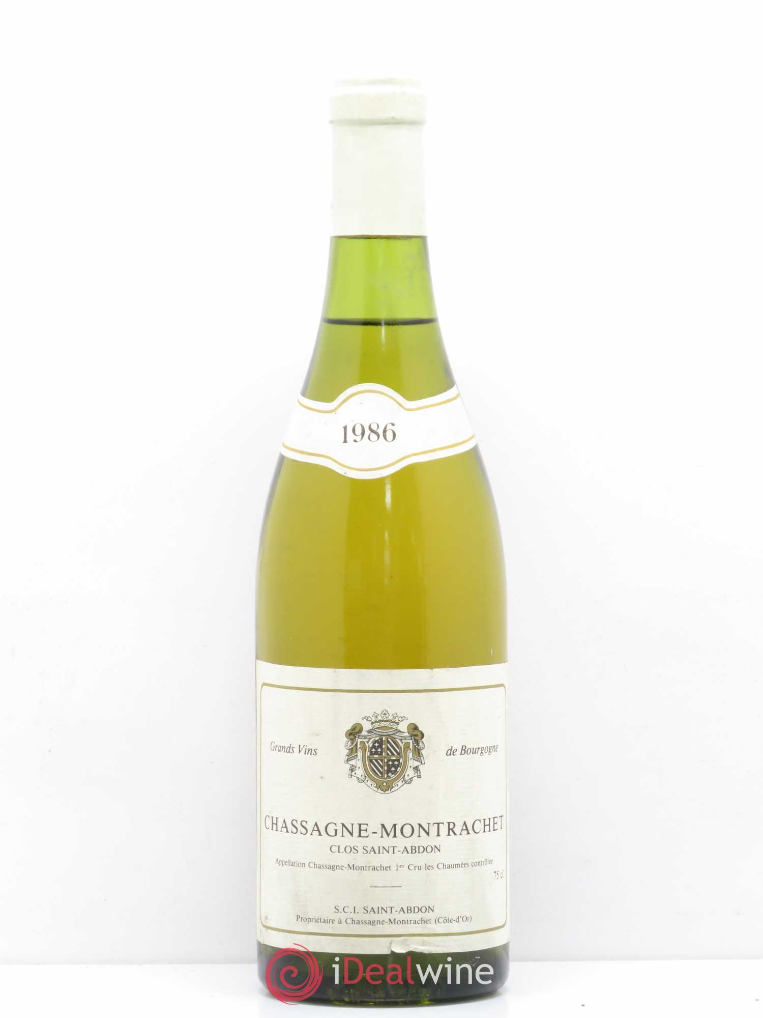 Chassagne-Montrachet 1er Cru Clos Saint Ardon 1986 - Posten von 1 Flasche - 0