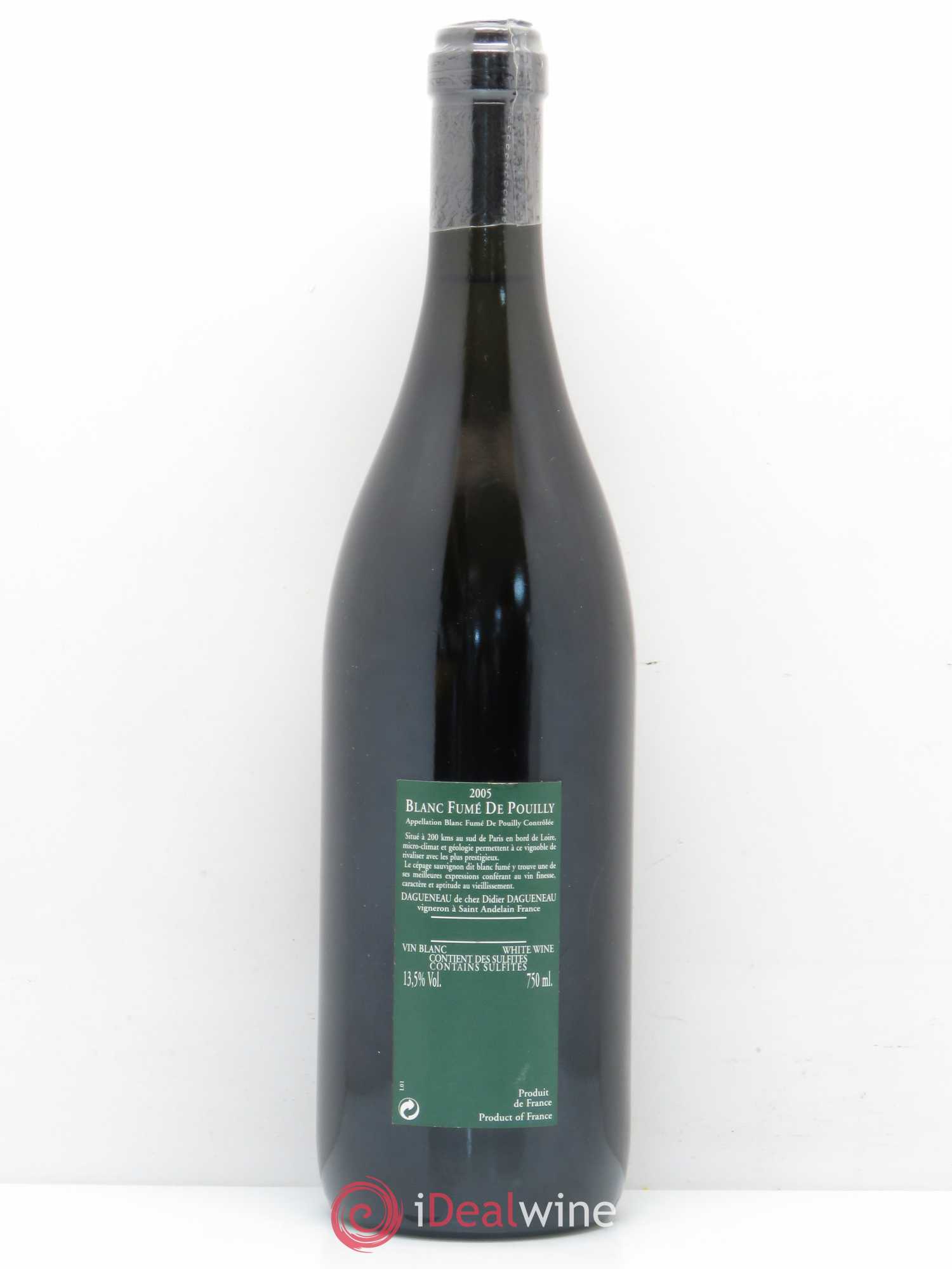 Vin de France (anciennement Pouilly-Fumé) Silex Dagueneau (Domaine Didier - Louis-Benjamin) 2005 - Lot de 1 bouteille - 1