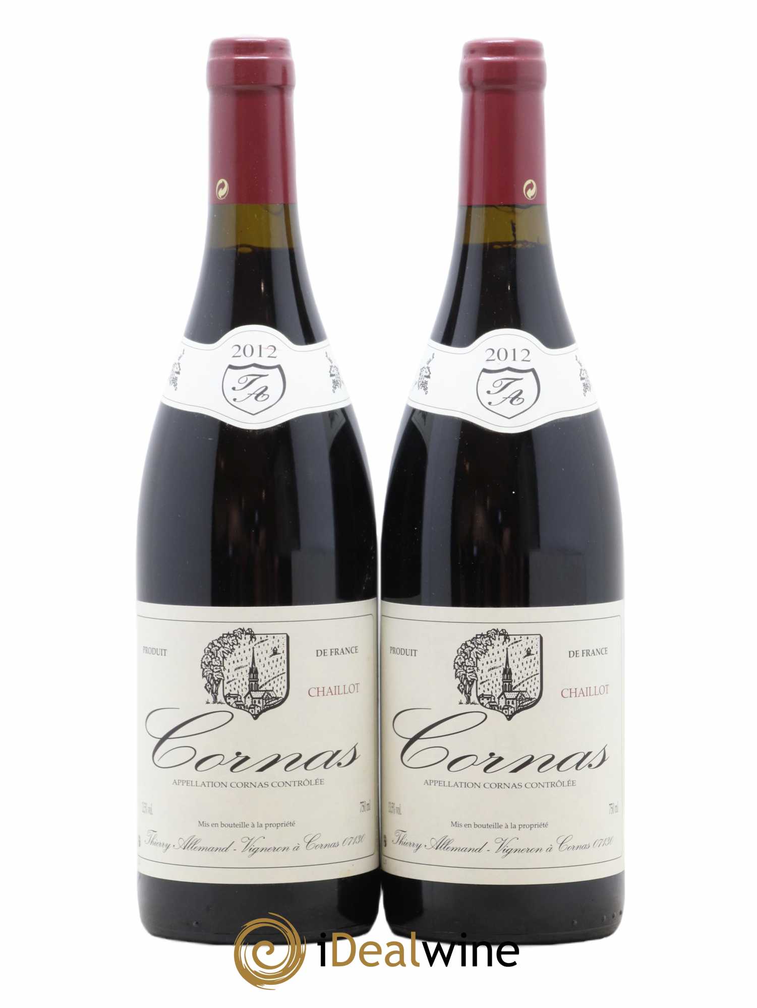 Cornas Chaillot Thierry Allemand 2012 - Lot de 2 bouteilles - 0