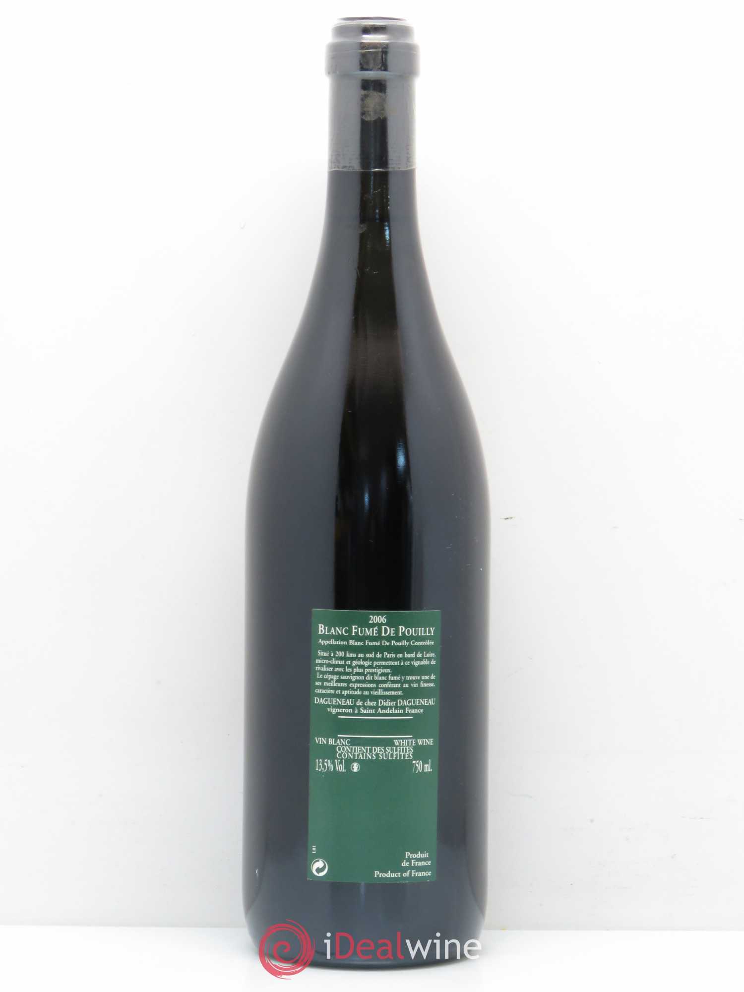 Vin de France (anciennement Pouilly-Fumé) Silex Dagueneau (Domaine Didier - Louis-Benjamin) 2006 - Lot de 1 bouteille - 1