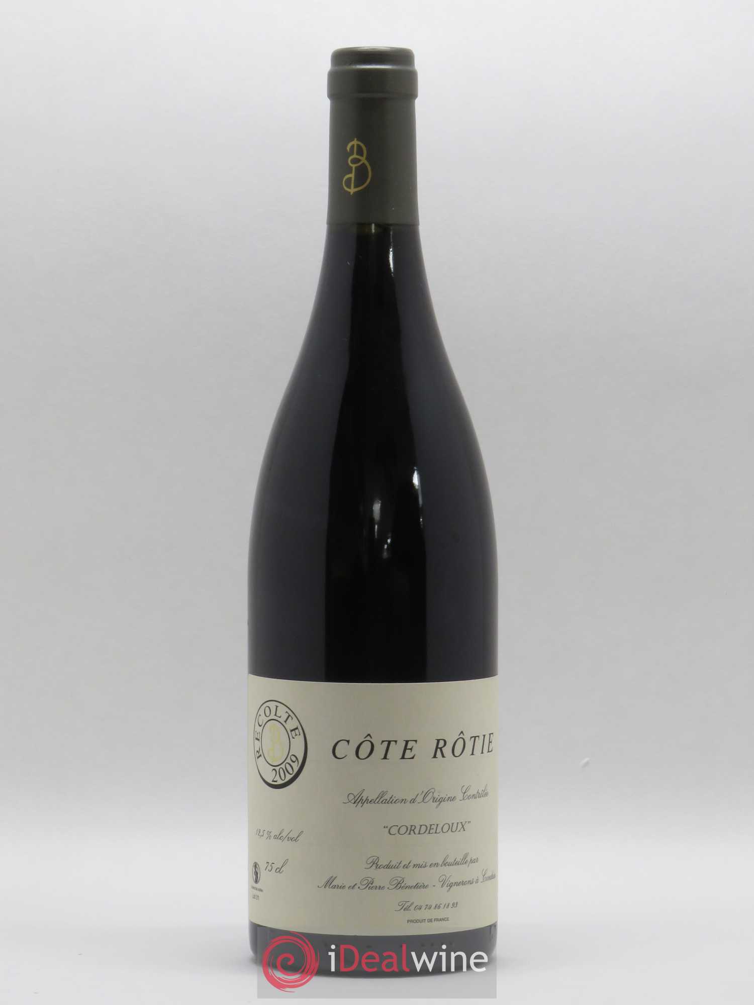 Côte-Rôtie Cordeloux Marie et Pierre Bénetière (Domaine) 2009 - Lot de 1 bouteille - 0