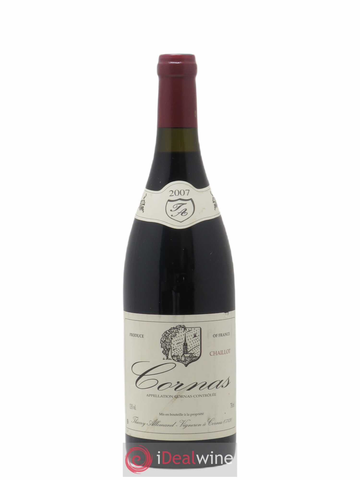 Cornas Chaillot Thierry Allemand 2007 - Lot de 1 bouteille - 0