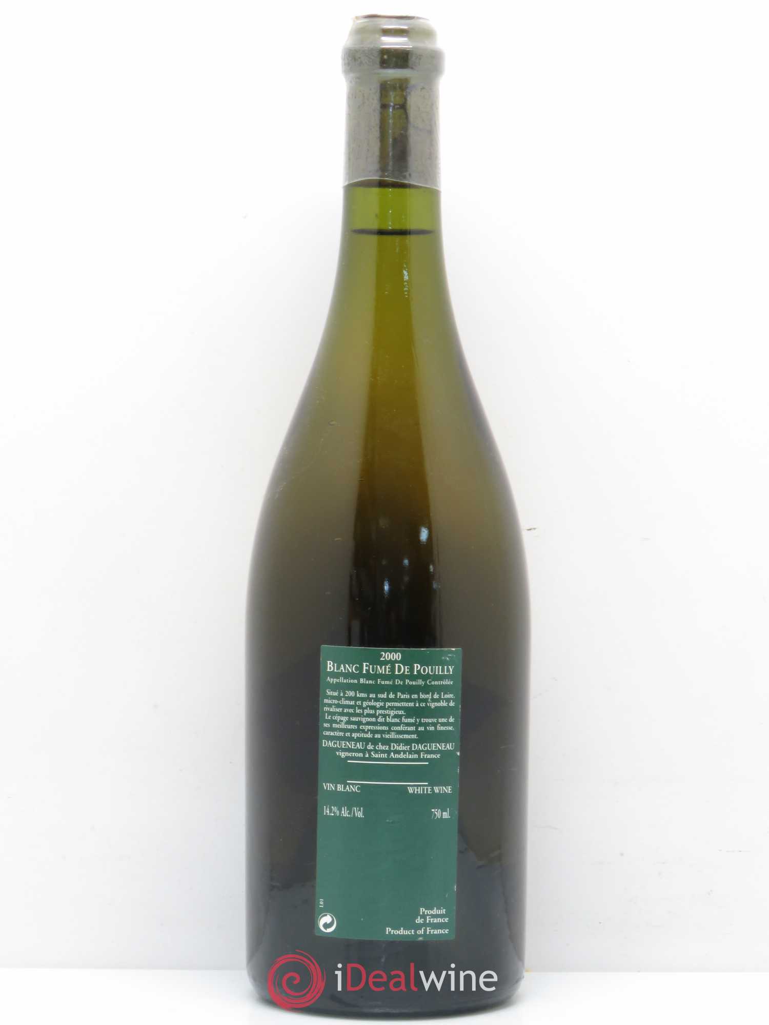 Vin de France (anciennement Pouilly-Fumé) Silex Dagueneau (Domaine Didier - Louis-Benjamin) 2000 - Lot de 1 bouteille - 1