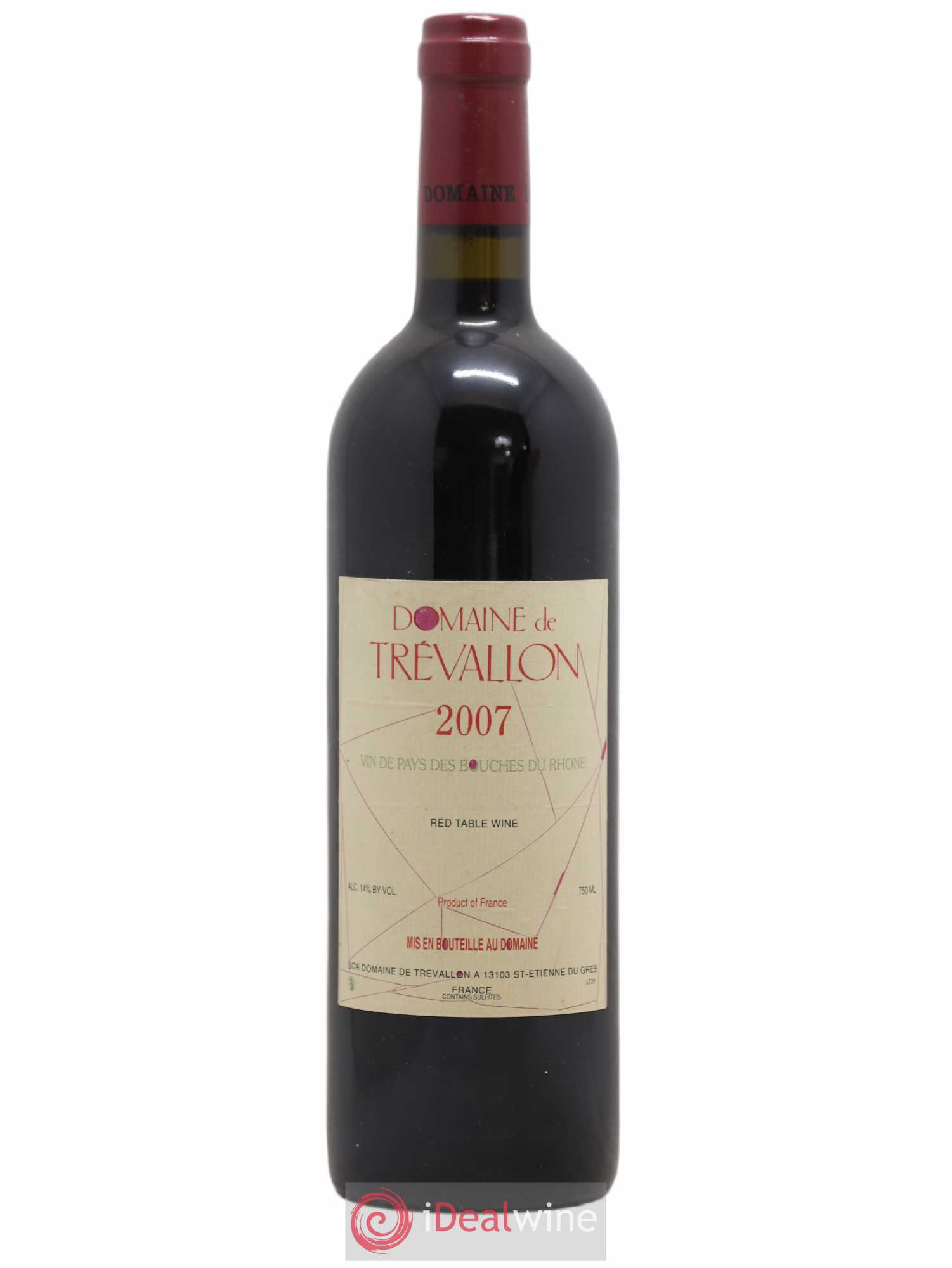 VDP Bouches du Rhône Trévallon (Domaine de) Eloi Dürrbach 2007 - Lot de 1 bouteille - 0
