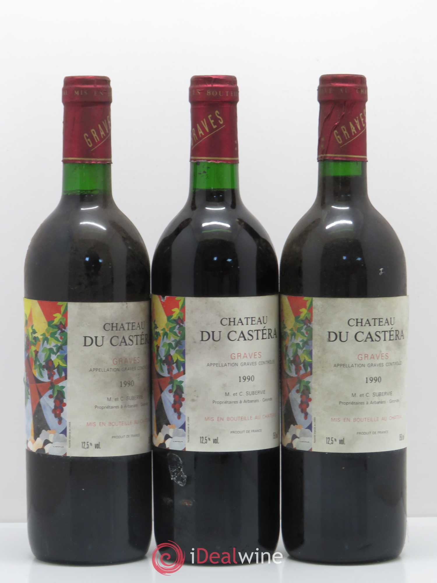 Graves Chateau Castéra 1990 - Lot de 12 bouteilles - 2