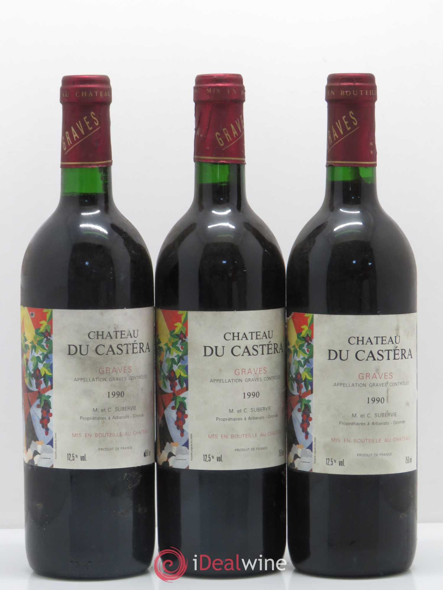 Graves Chateau Castéra 1990 - Lot de 12 bouteilles - 4