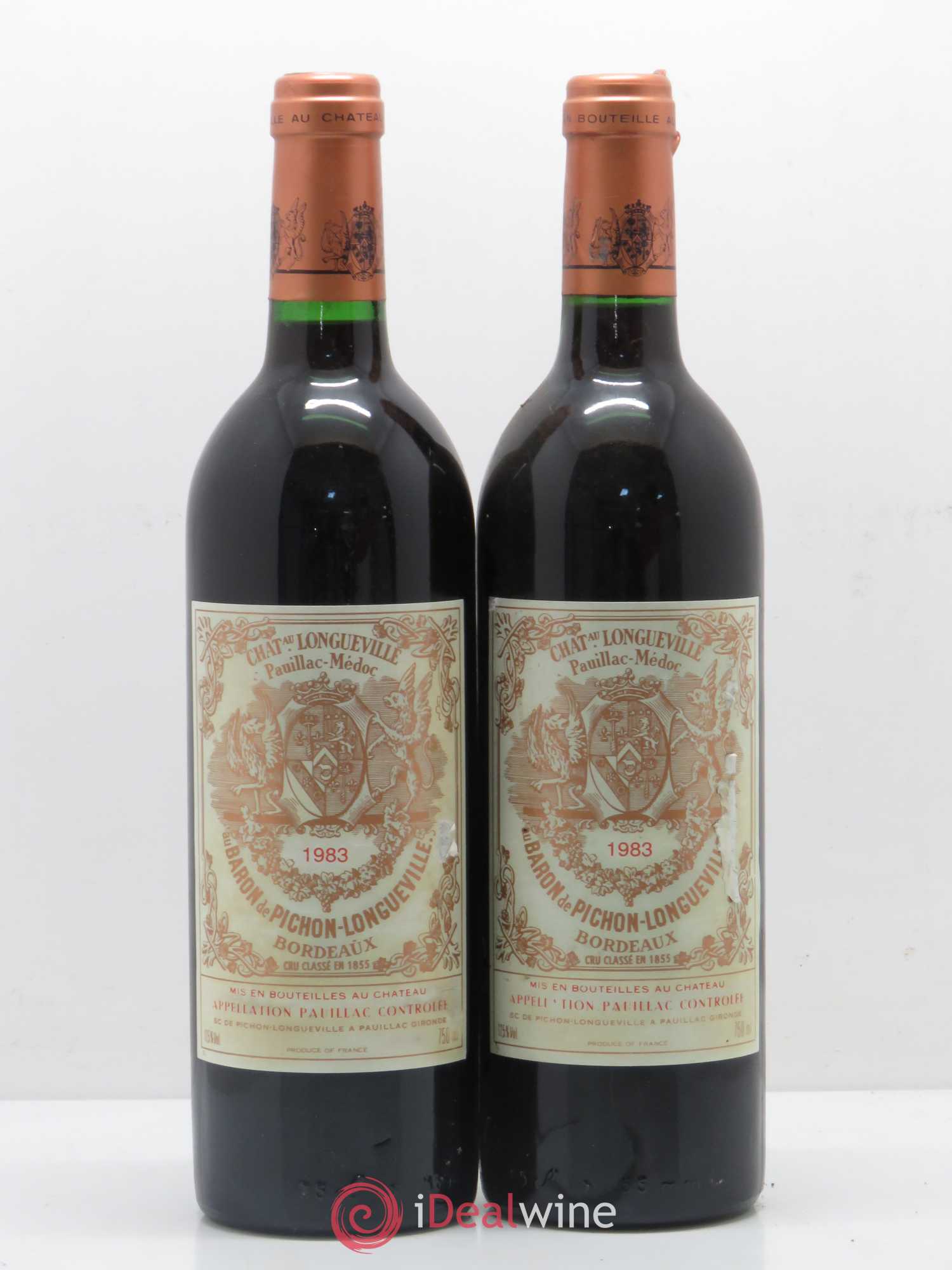 Pichon Longueville Baron 2ème Grand Cru Classé 1983 - Lot de 2 bouteilles - 0