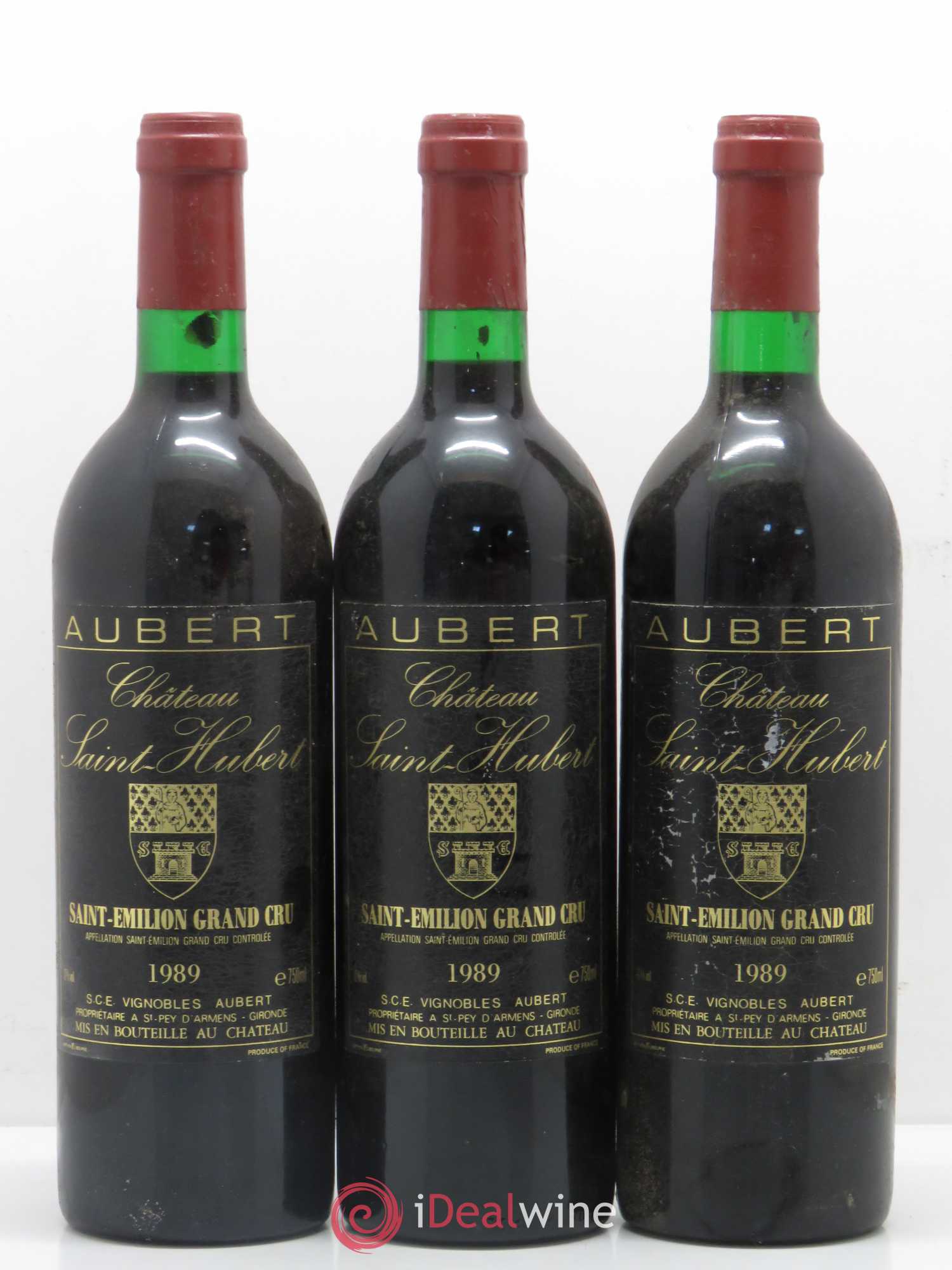 Saint-Émilion Château Saint Hubert 1989 - Lot de 12 bouteilles - 2