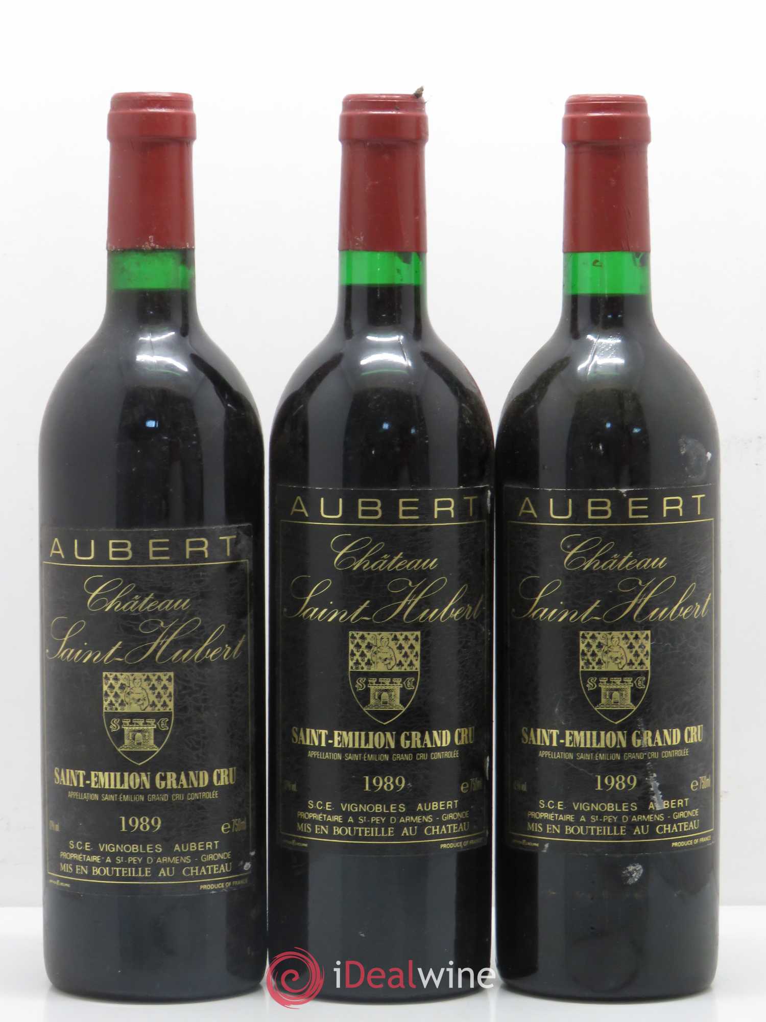 Saint-Émilion Château Saint Hubert 1989 - Lot de 12 bouteilles - 3